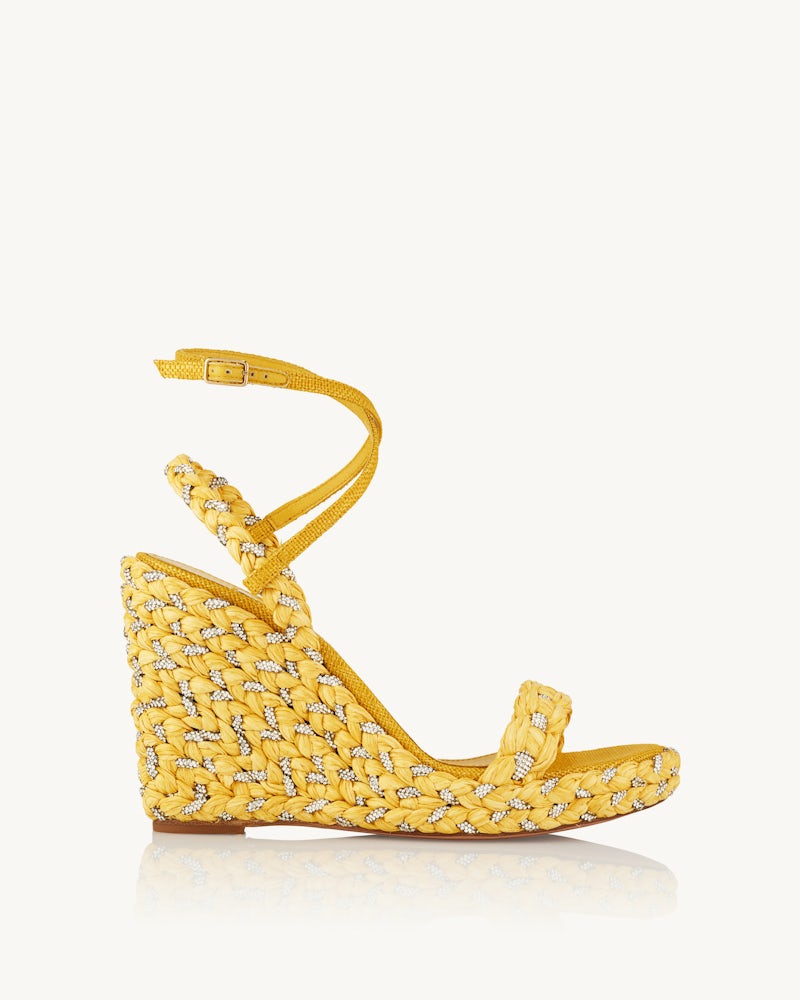 AQUAZZURA COSTIERA CRYSTAL WEDGE 120 - BEYMEN