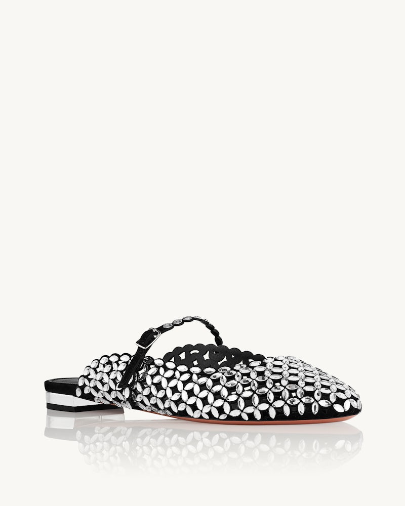 AQUAZZURA CRYSTAL SEA FLAT - BEYMEN