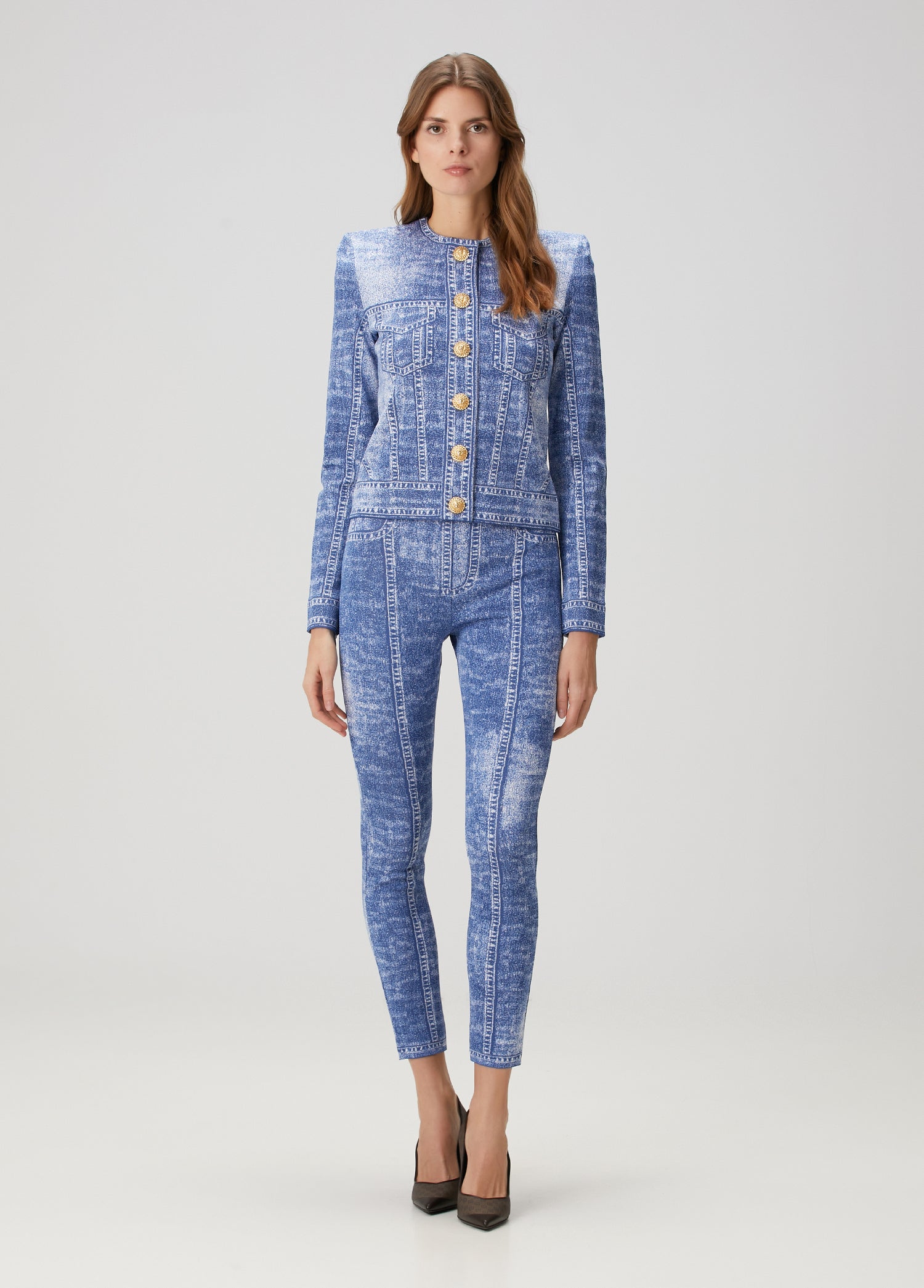 BALMAIN DENIM TROMPE CARDIGAN - BEYMEN