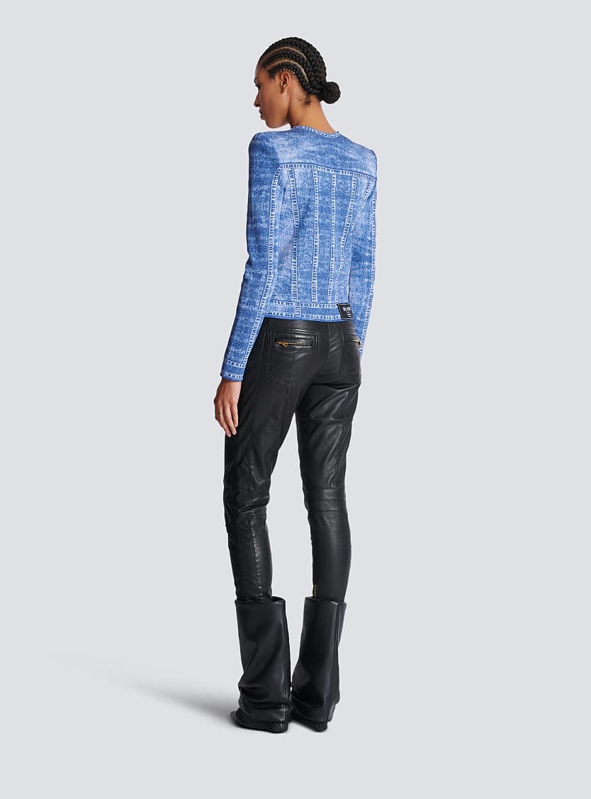 BALMAIN DENIM TROMPE CARDIGAN - BEYMEN