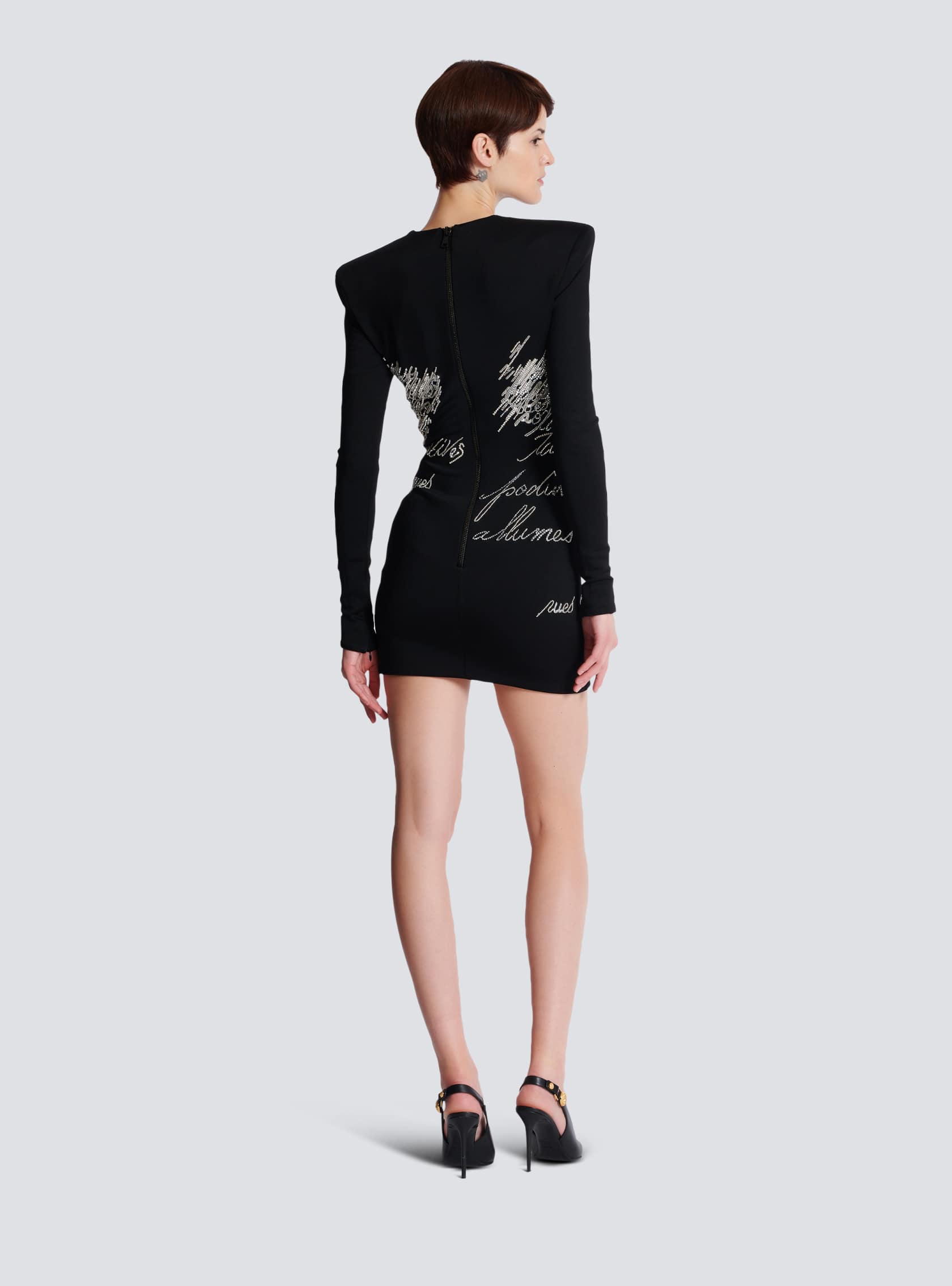 BALMAIN EMBROIDERED SHORT DRESS - BEYMEN