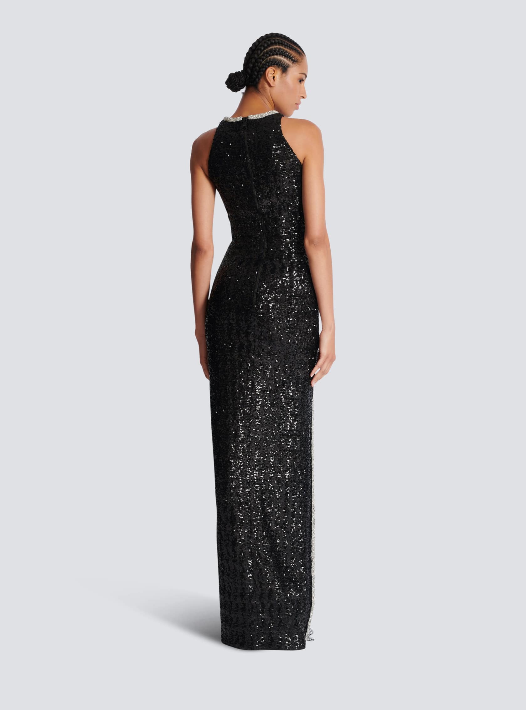BALMAIN EMBROIDERED LONG DRESS - BEYMEN