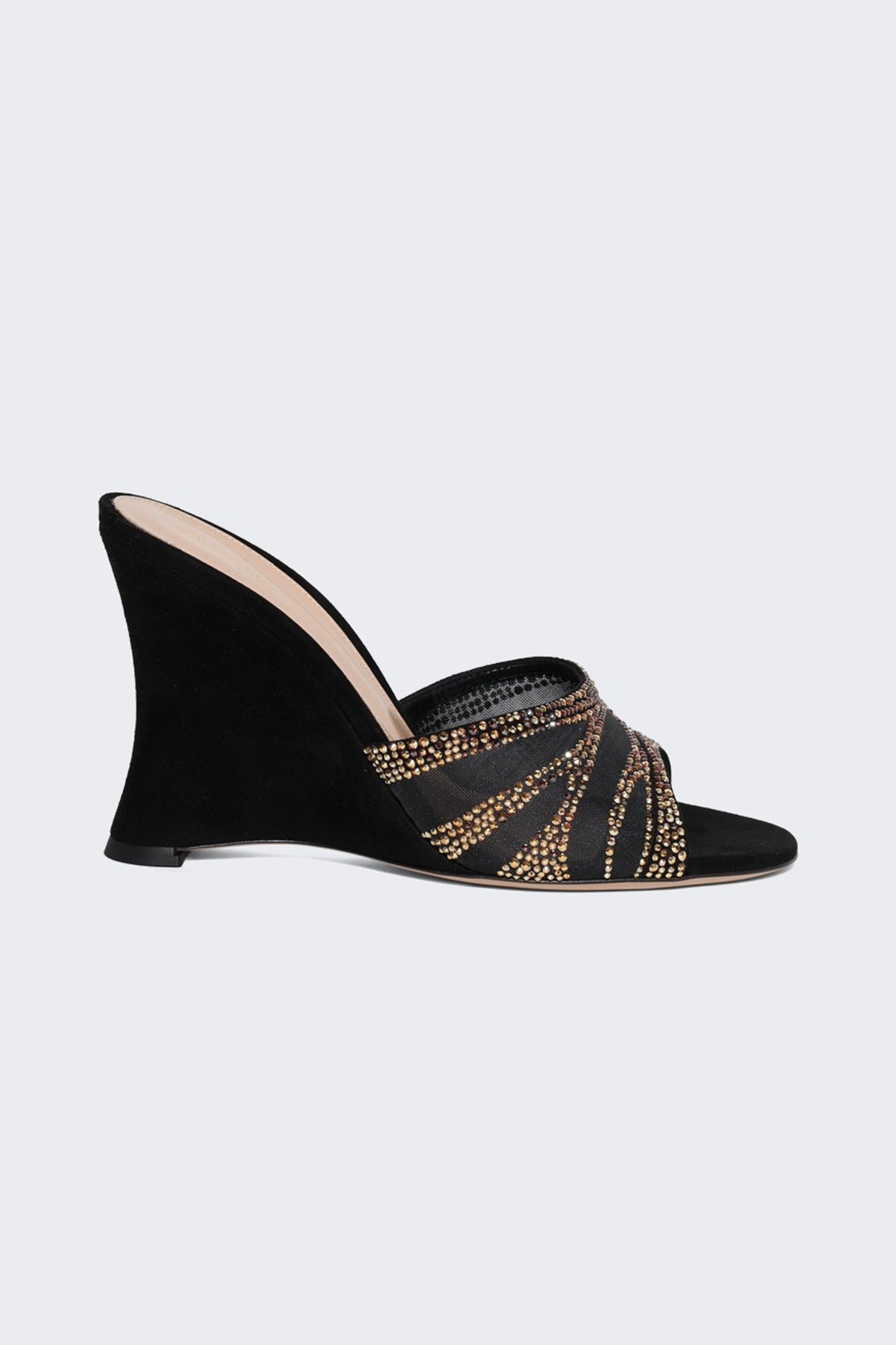 GIANVITO ROSSI CAMOSCIO WEDGE SANDALS - BEYMEN