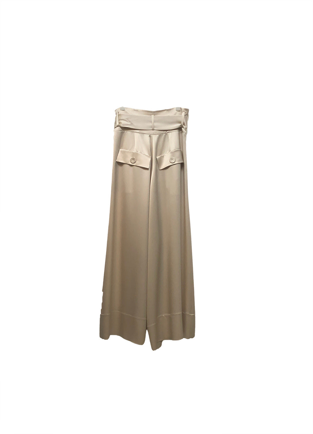 GAZE DE LIN HIGH-WAISTED WIDE SATIN PANTS - BEYMEN