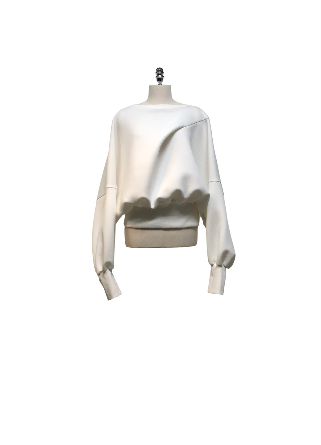 GAZE DE LIN BOAT NECK VOLUME SWEAT TOP - BEYMEN