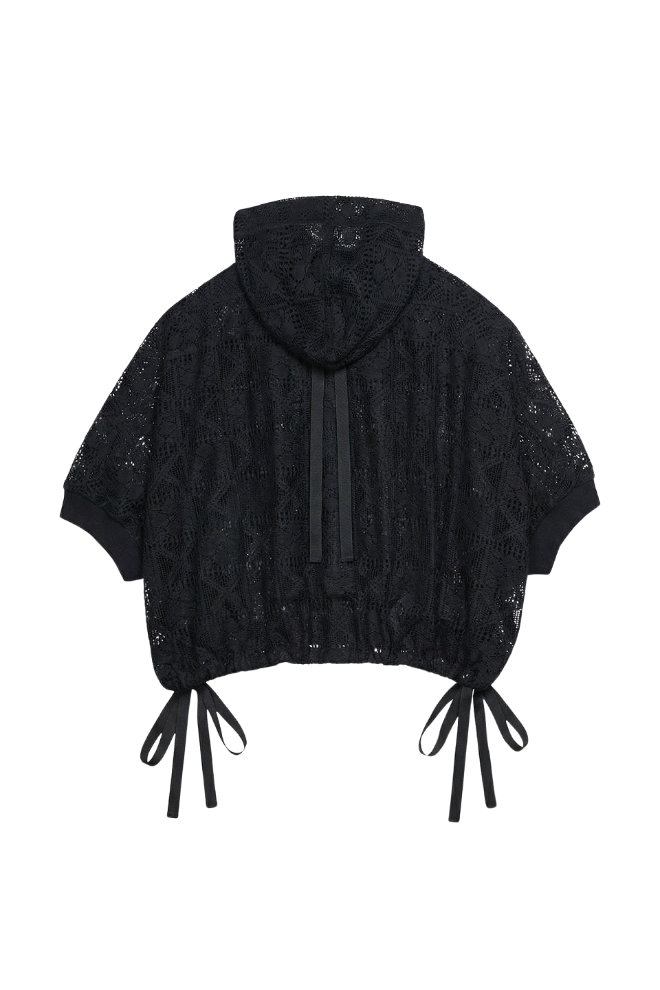 GAZE DE LIN DIAMOND PATTERNLACEHOODED - BEYMEN
