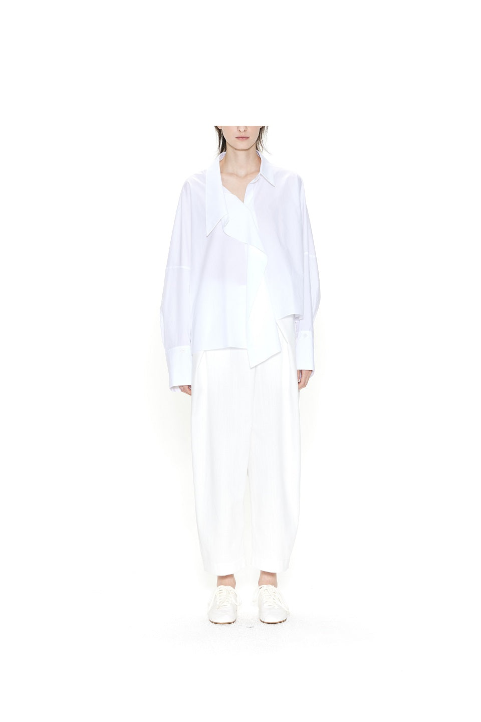 GAZE DE LIN ANASYMMETRICAL WHITE SHIRTS - BEYMEN