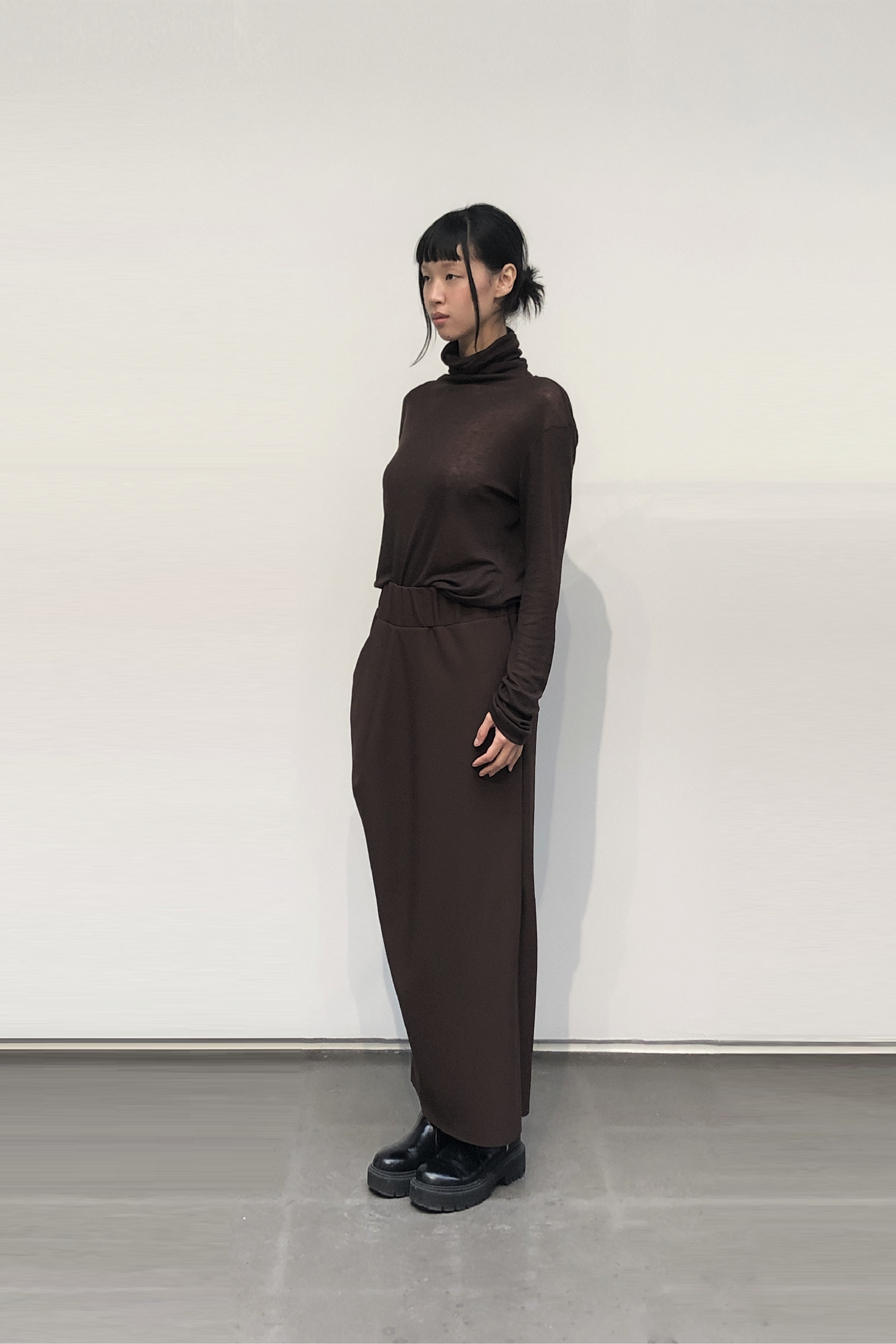 GAZE DE LIN ZIP UP SKIRT