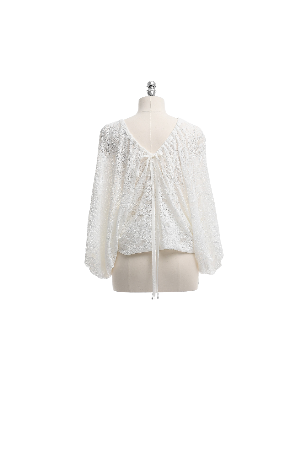 GAZE DE LIN SHIRRING PUFF SLEEVES LACE - BEYMEN