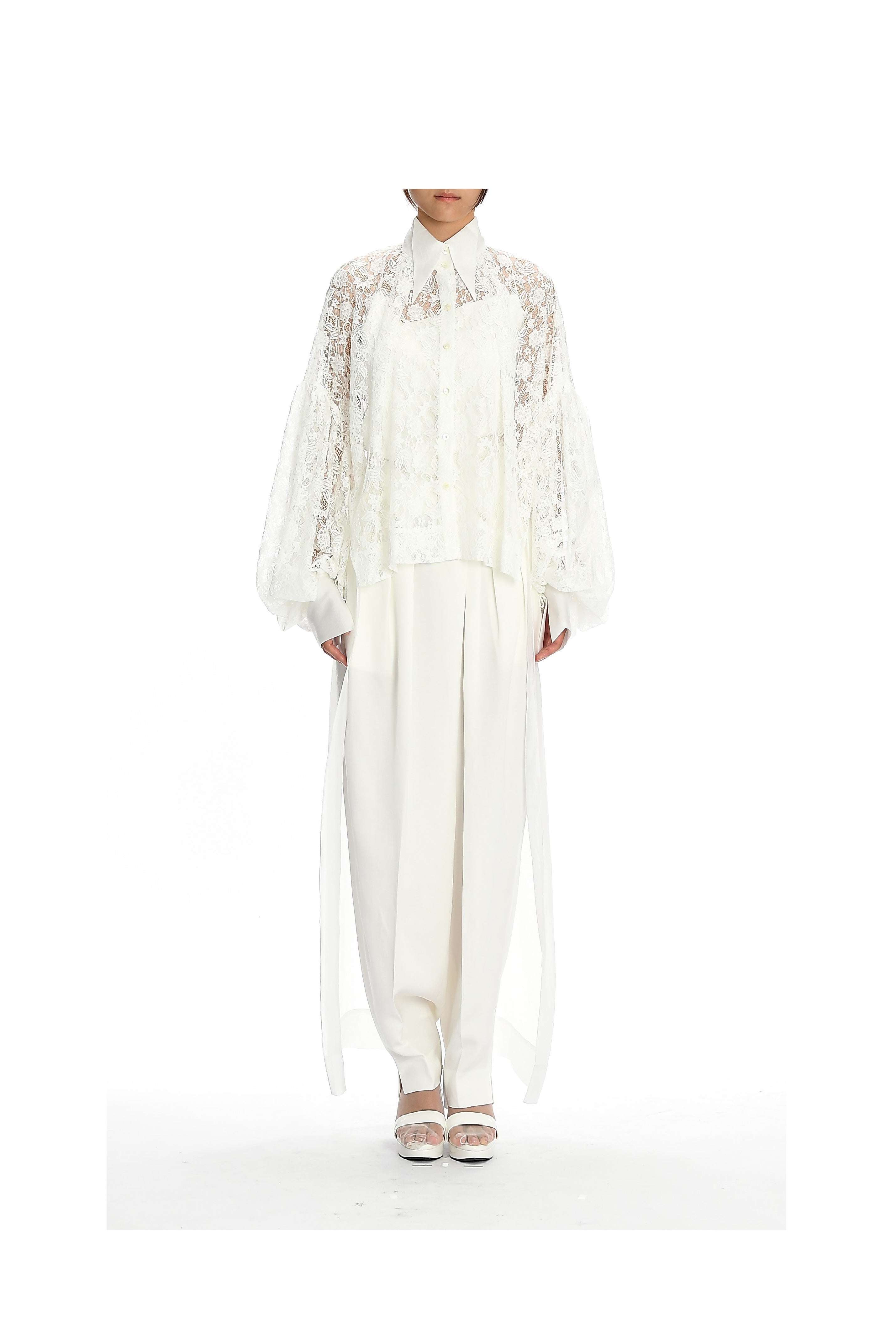 GAZE DE LIN ORGANZA COLORATION LACE PUFF - BEYMEN