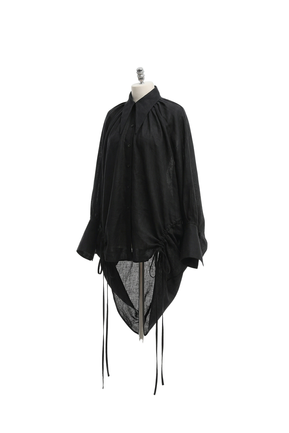 GAZE DE LIN SHIRRINGDETAIL COOLING SHIRT - BEYMEN