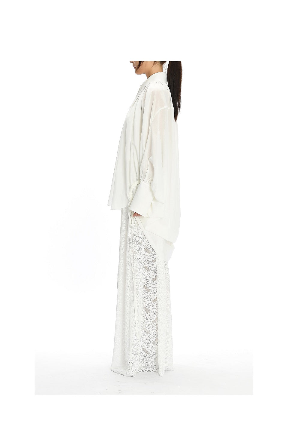GAZE DE LIN SHIRRINGDETAIL COOLING SHIRT - BEYMEN