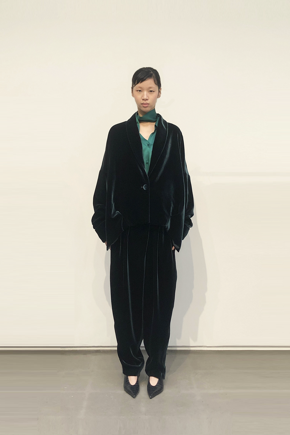 GAZE DE LIN MIX SHAWL COLLAR JACKET