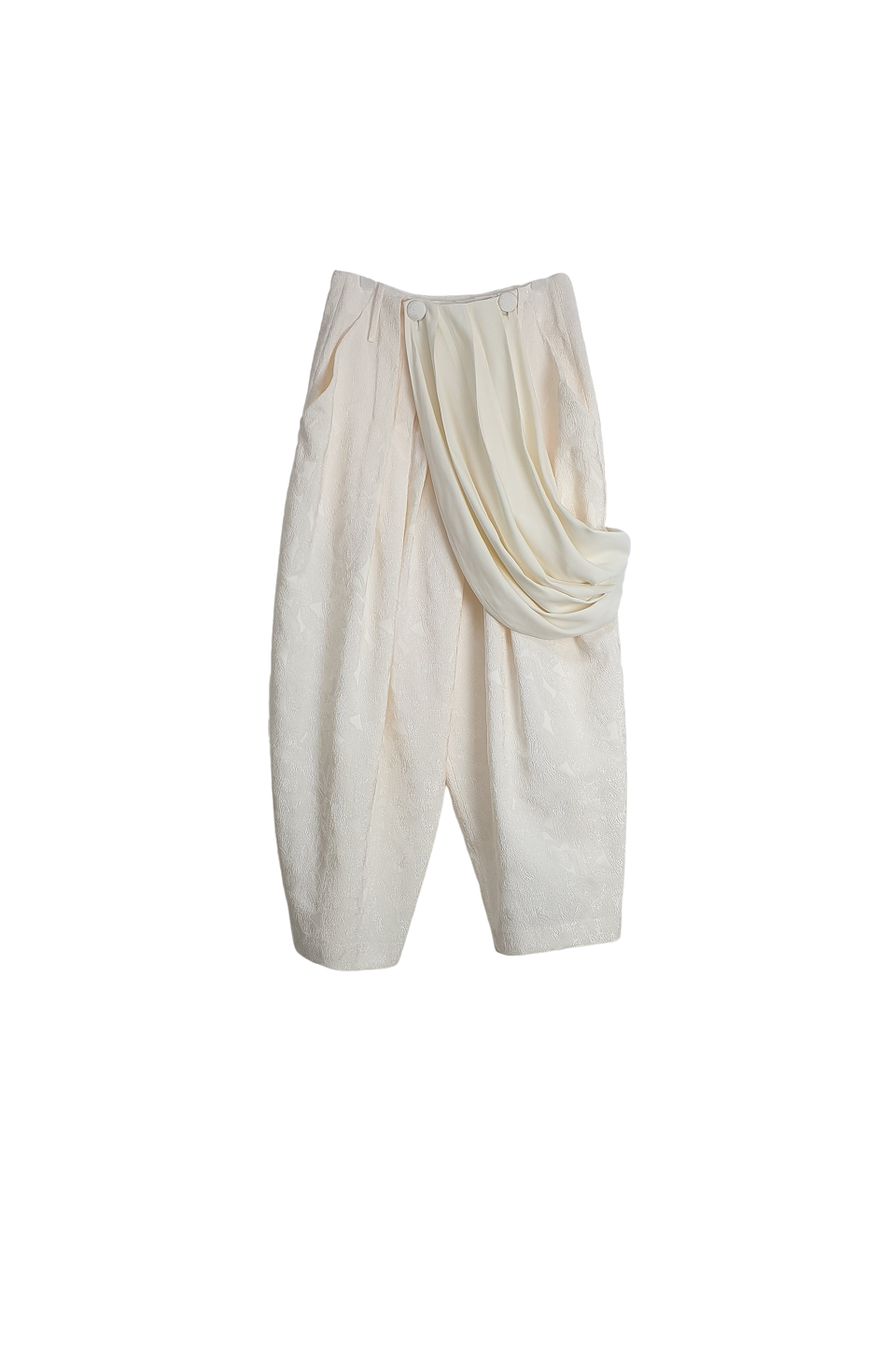 GAZE DE LIN PANTS WITH DRAPED SHAWL