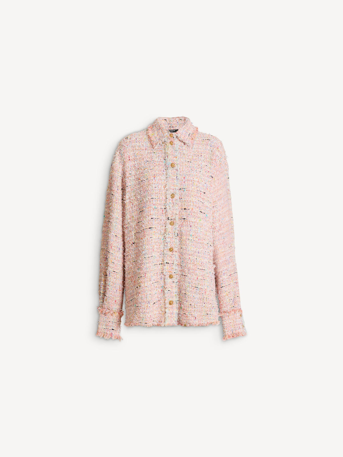 BALMAIN LS MULTICO LIGHT TWEED OVERSHI - BEYMEN