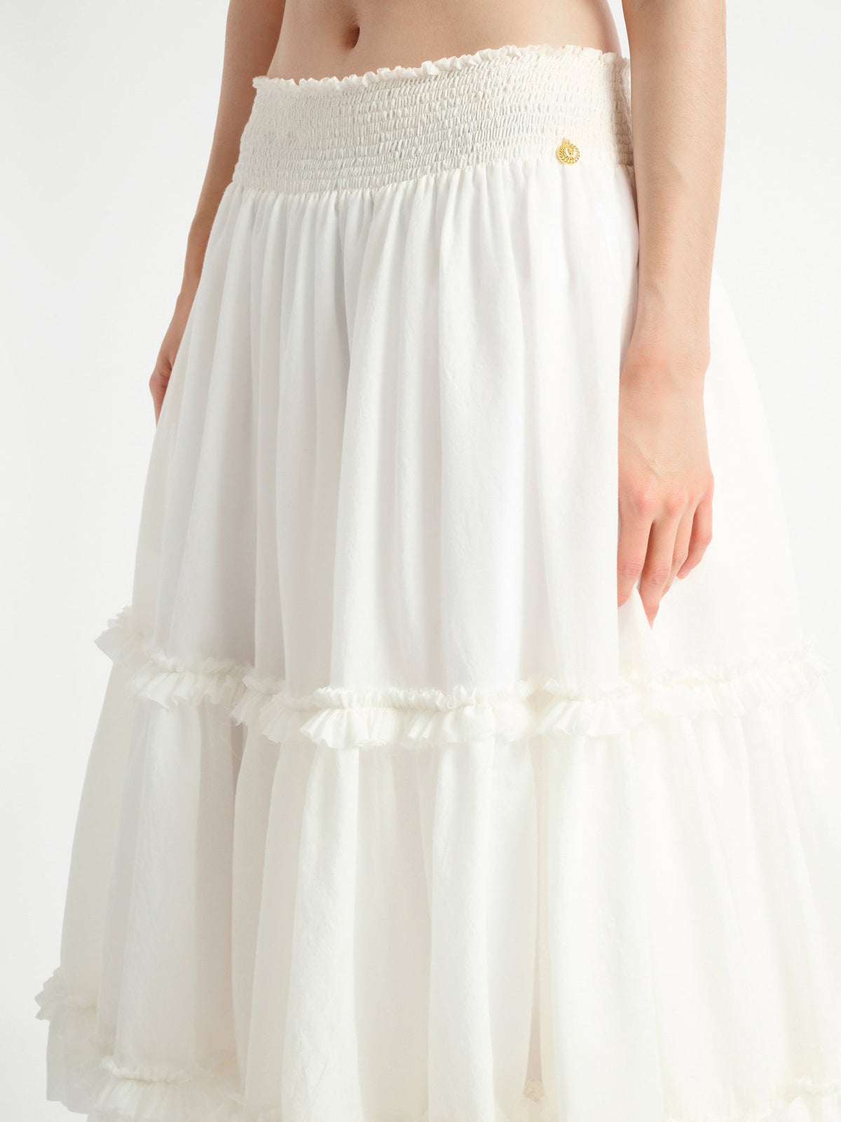 BALMAIN WASHED POPLIN FLARE FLOUNCE LO - BEYMEN