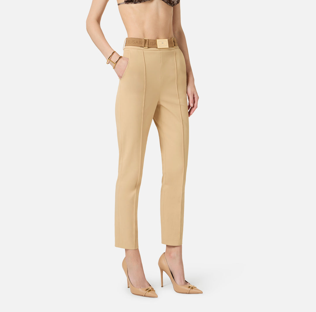 ELISABETTA FRANCHI PANTALONE CON CINTURA - BEYMEN
