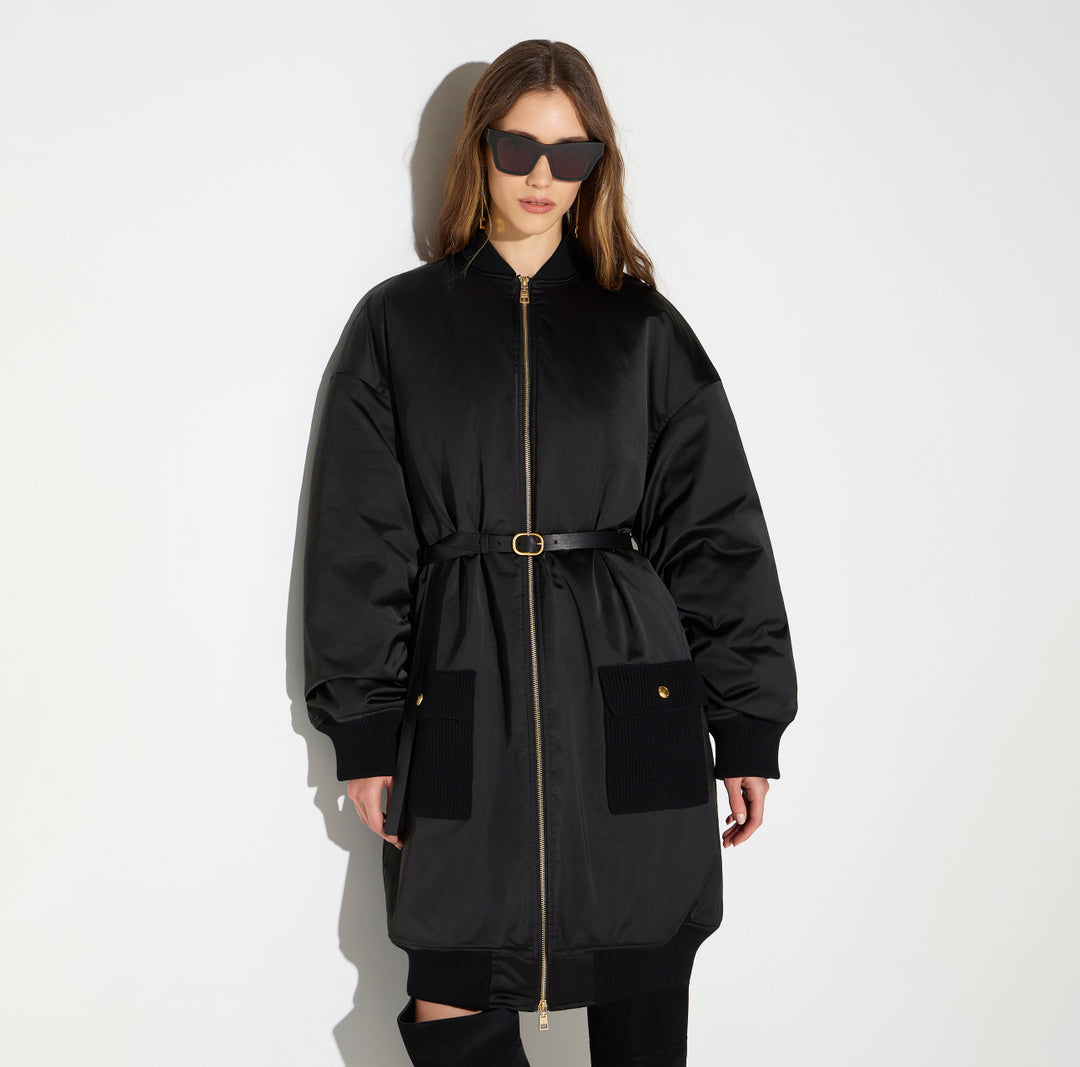ELISABETTA FRANCHI PARKA CON CINTURA - BEYMEN