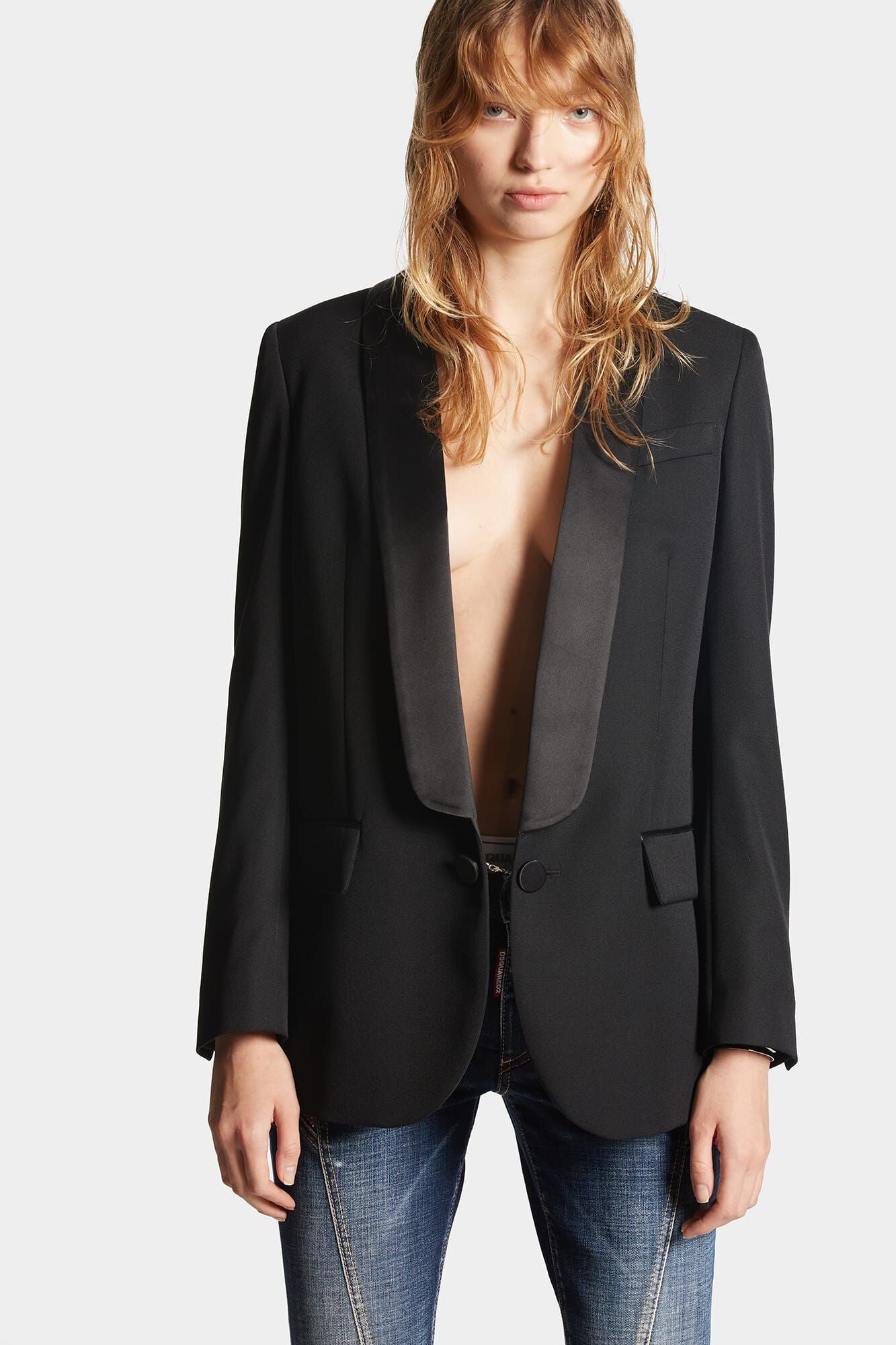 DSQUARED2 CRYSTAL FRINGED BLAZER - BEYMEN