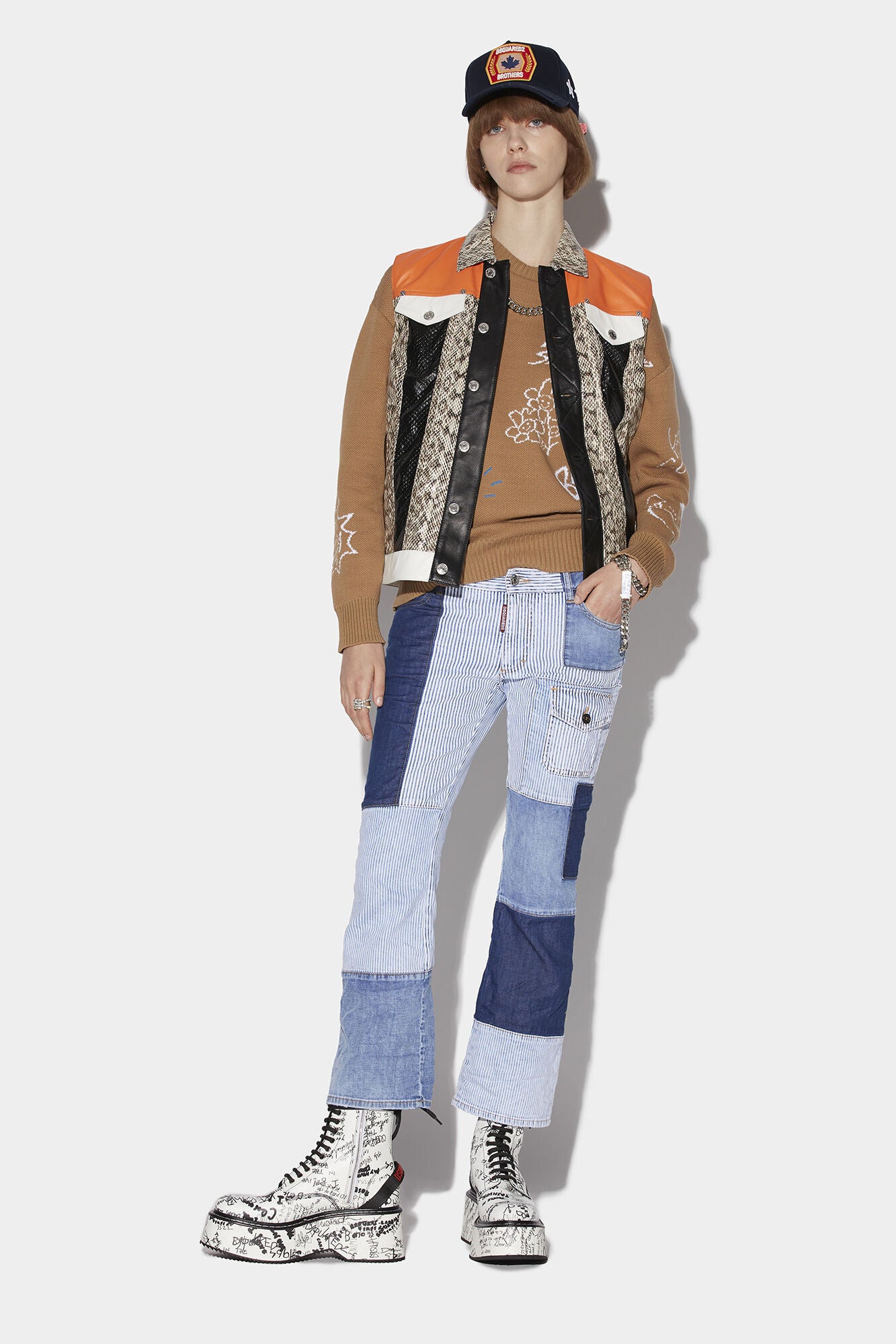 DSQUARED2 PATCHW BELL BOTTOM - BEYMEN