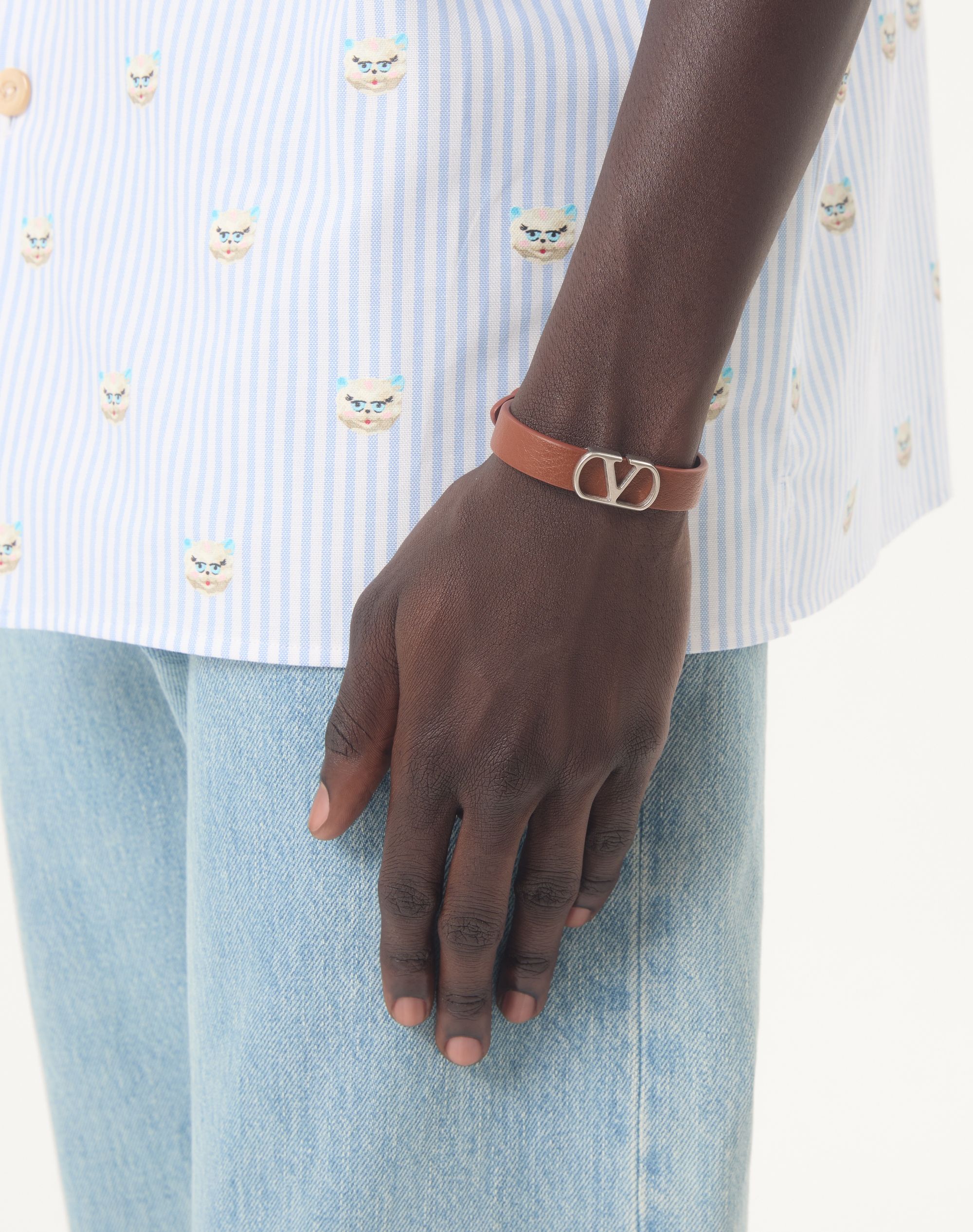 VALENTINO GARAVANI LEATHER BRACELET - BEYMEN