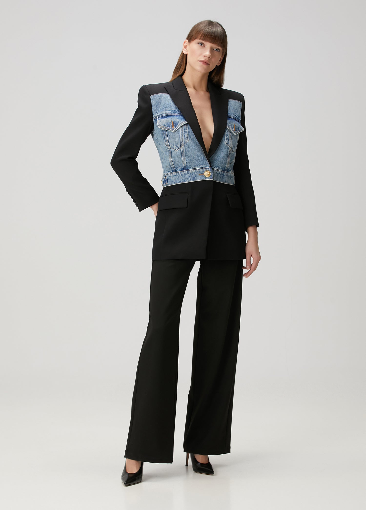 BALMAIN TAILORED BASQUE JACKET - BEYMEN