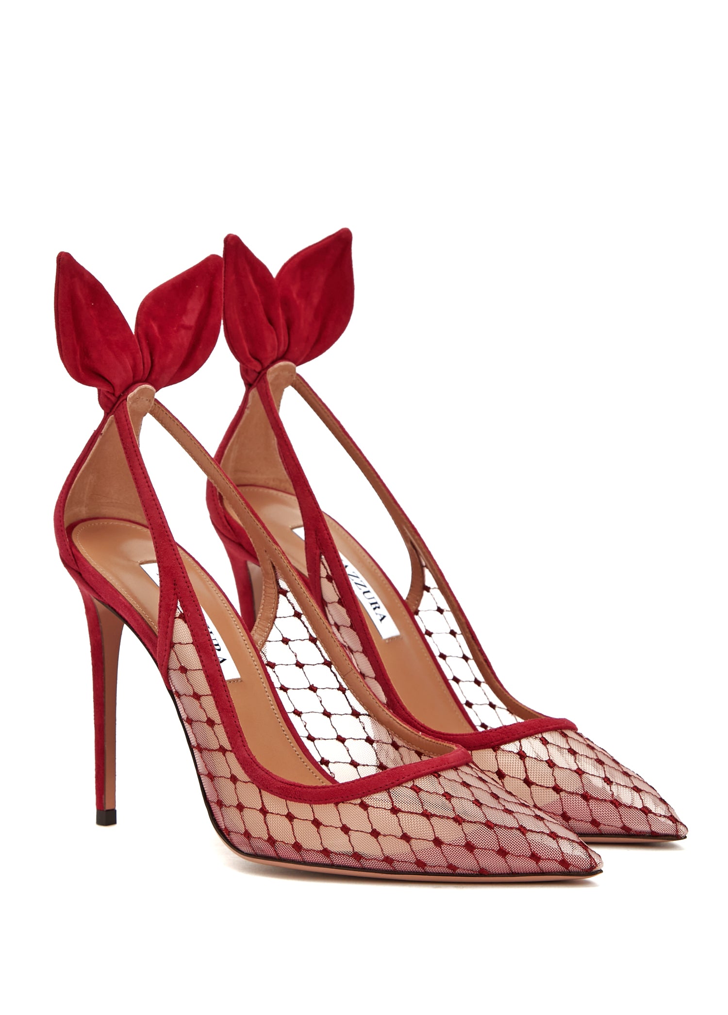 AQUAZZURA BOW TIE NET PUMP - BEYMEN