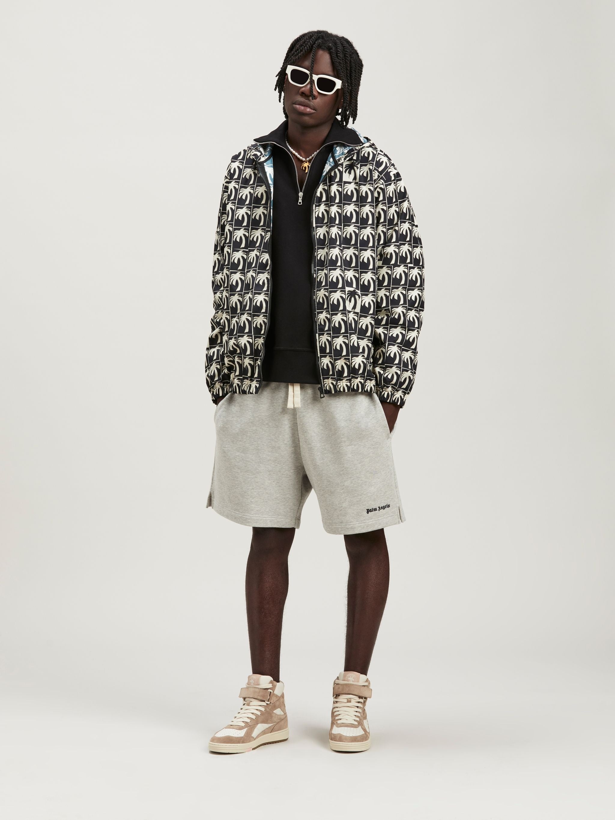 PALM ANGELS DRIPPING PALM WINDBREAKER - BEYMEN
