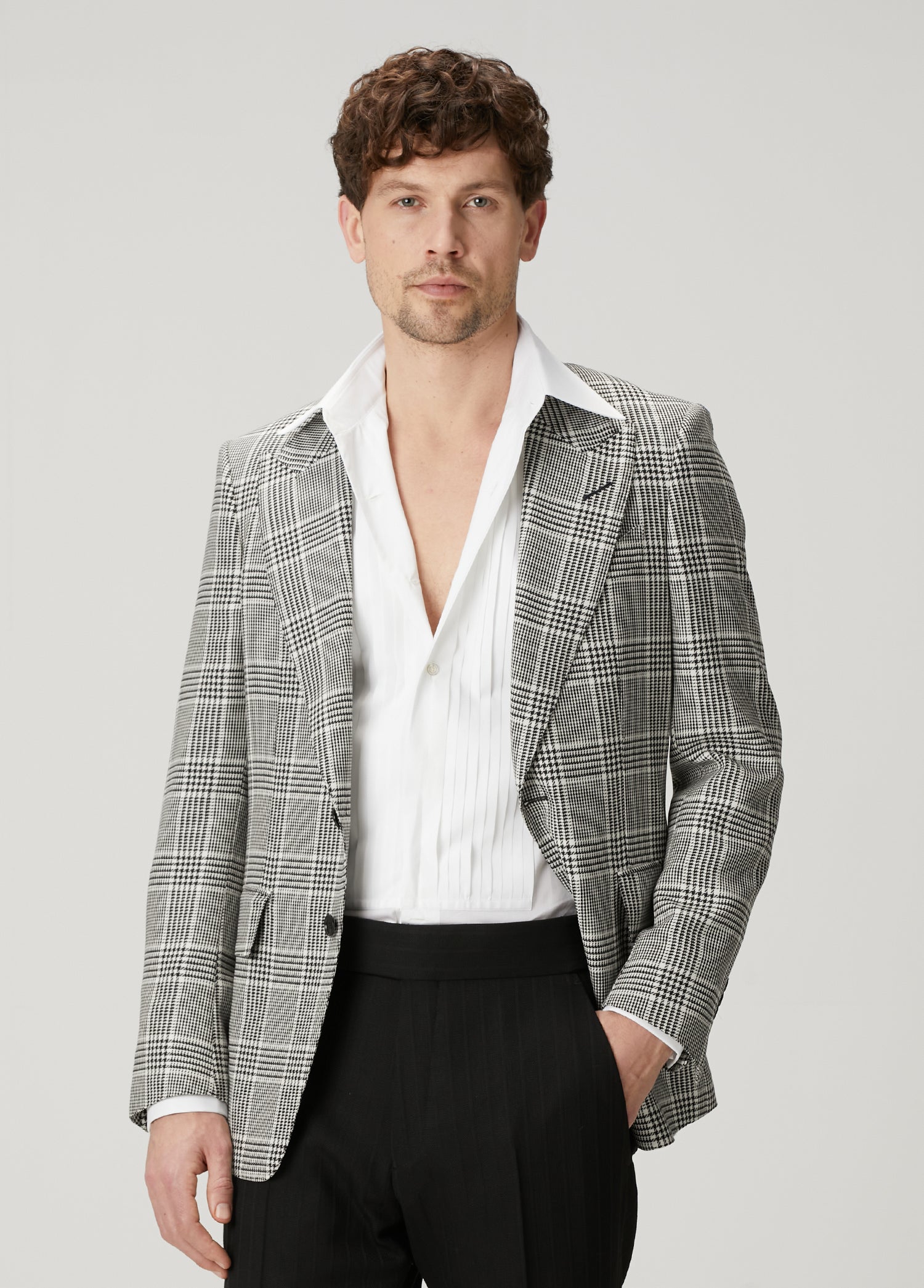 TOM FORD GRAND WOOL MOHAIR JACKET - BEYMEN