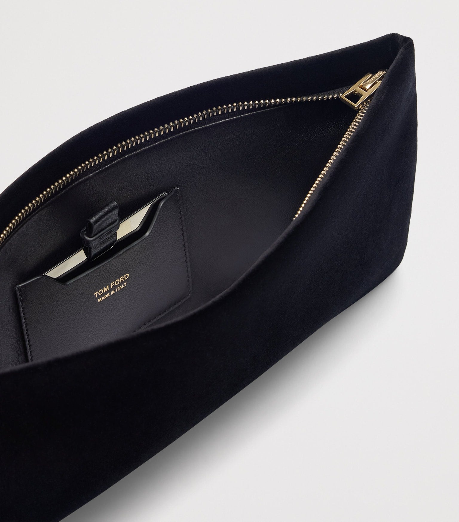 TOM FORD SATIN + NAPPA LEATHER CLUTCH - BEYMEN