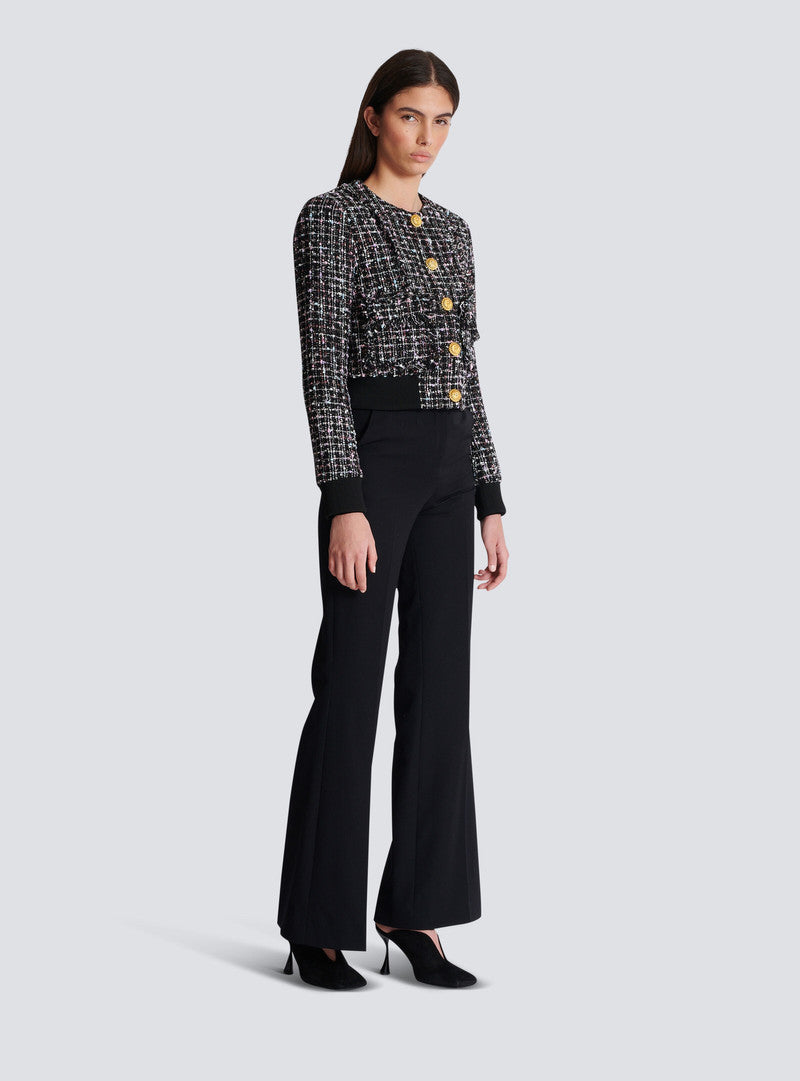 BALMAIN BUTTONED TWEED BLOUSON - BEYMEN