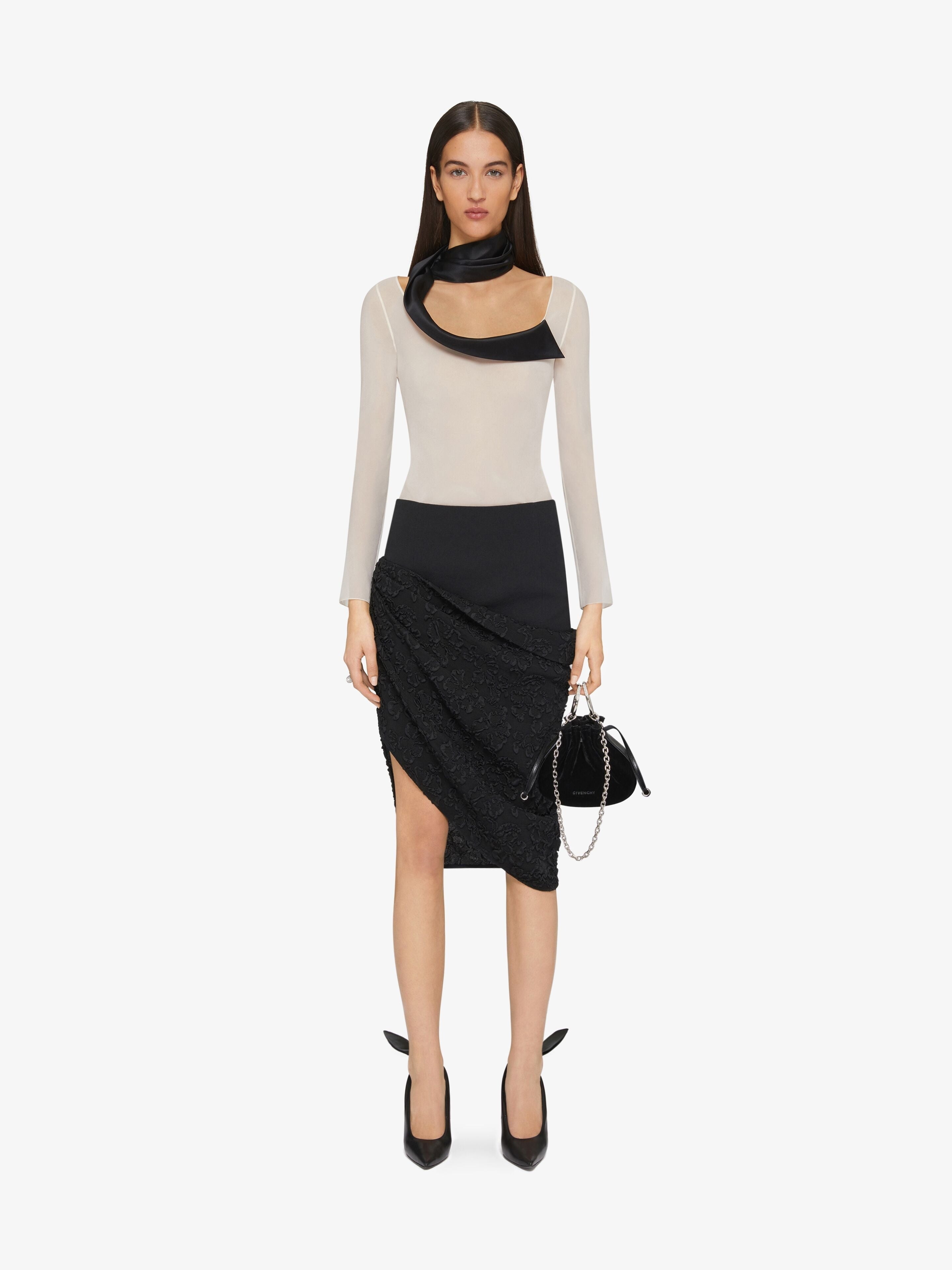 GIVENCHY C DRAPE SKIRT - BEYMEN