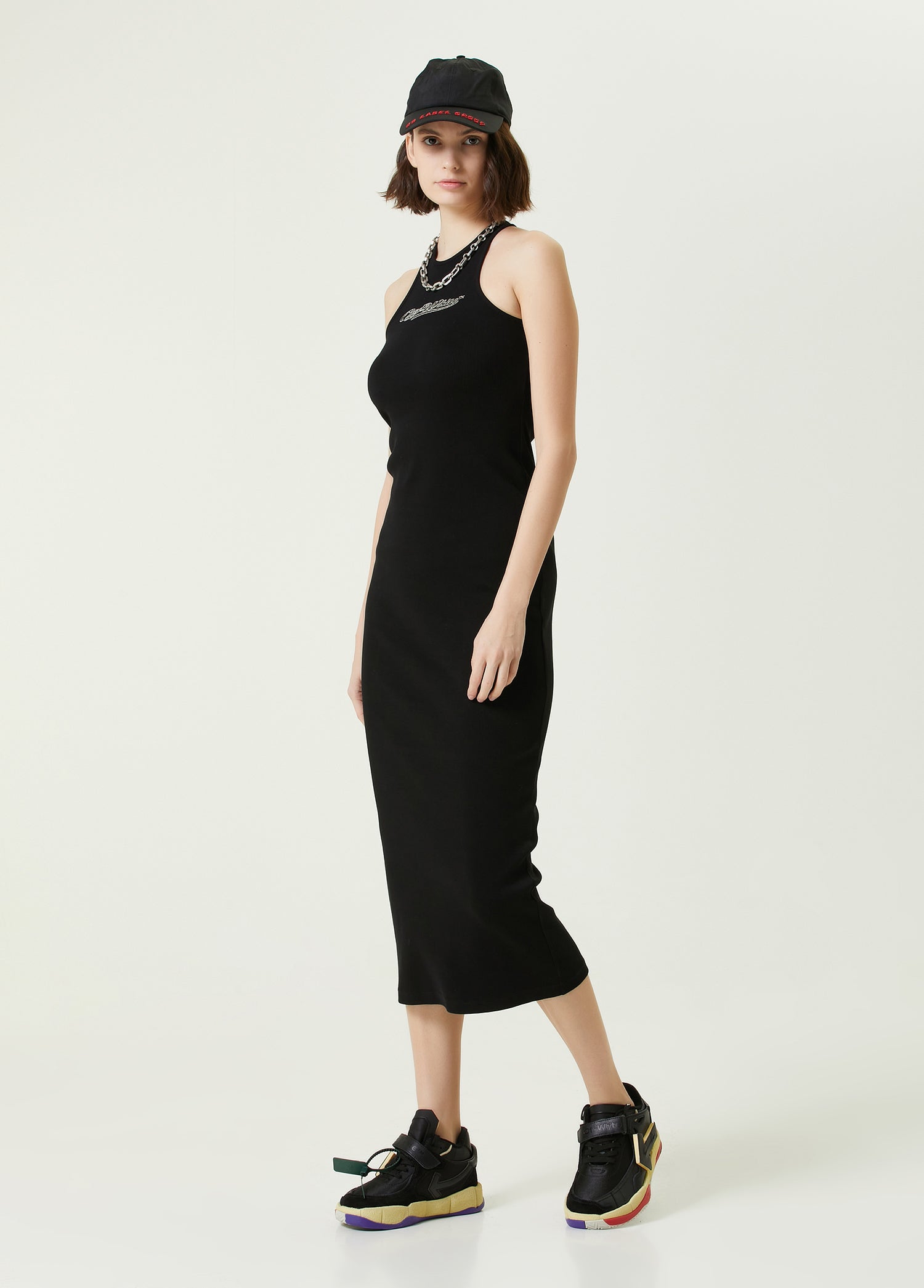 OFF-WHITE BLING BASEBALL LONG RIB DRESS - BEYMEN