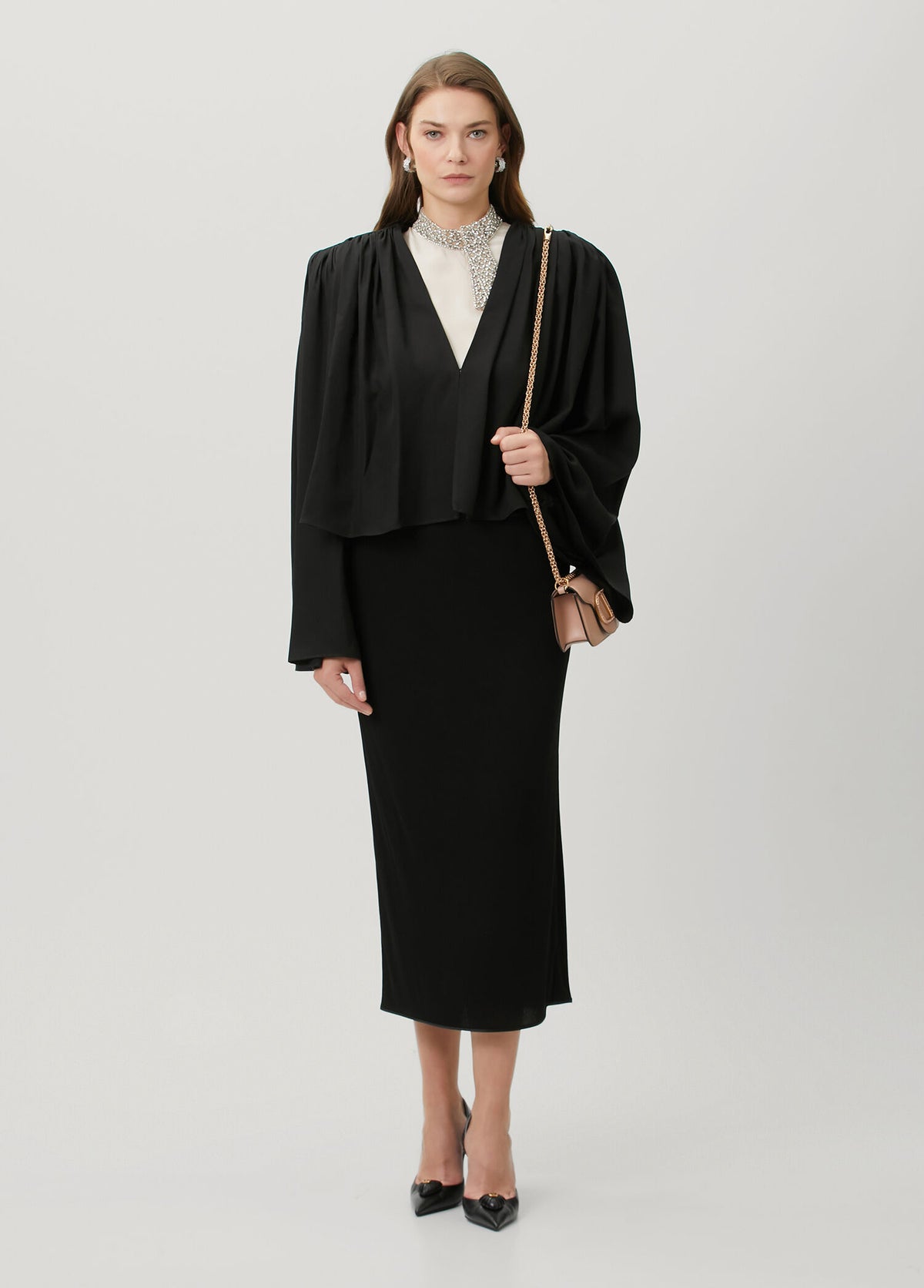VALENTINO GARAVANI JERSEY CREPE SKIRT - BEYMEN