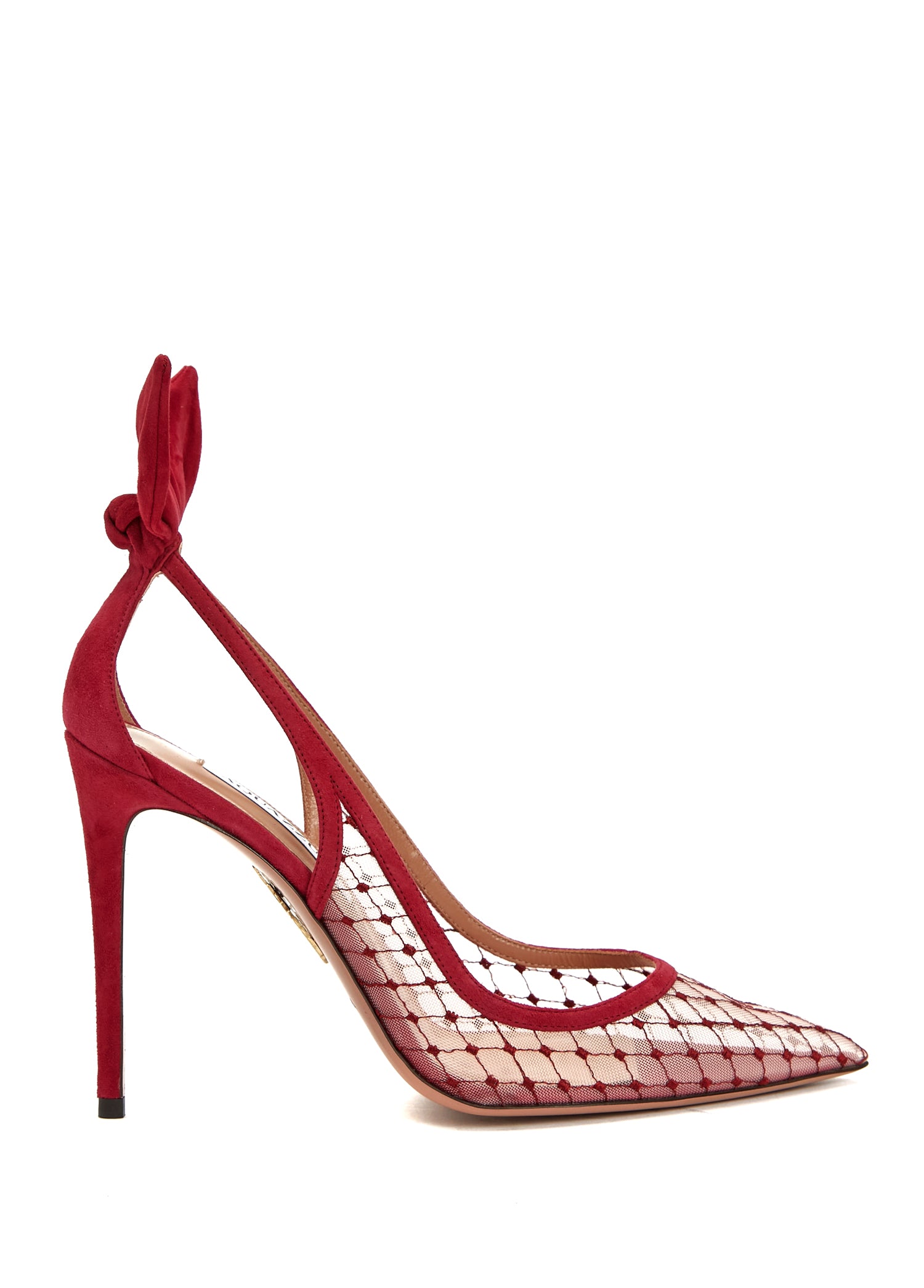 AQUAZZURA BOW TIE NET PUMP - BEYMEN