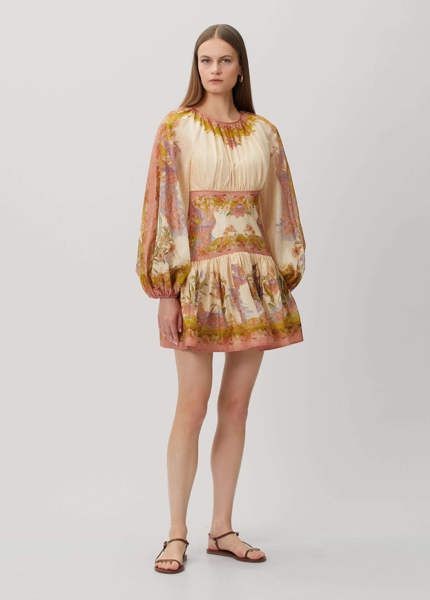 ZIMMERMAN INDRA MINI DRESS - BEYMEN