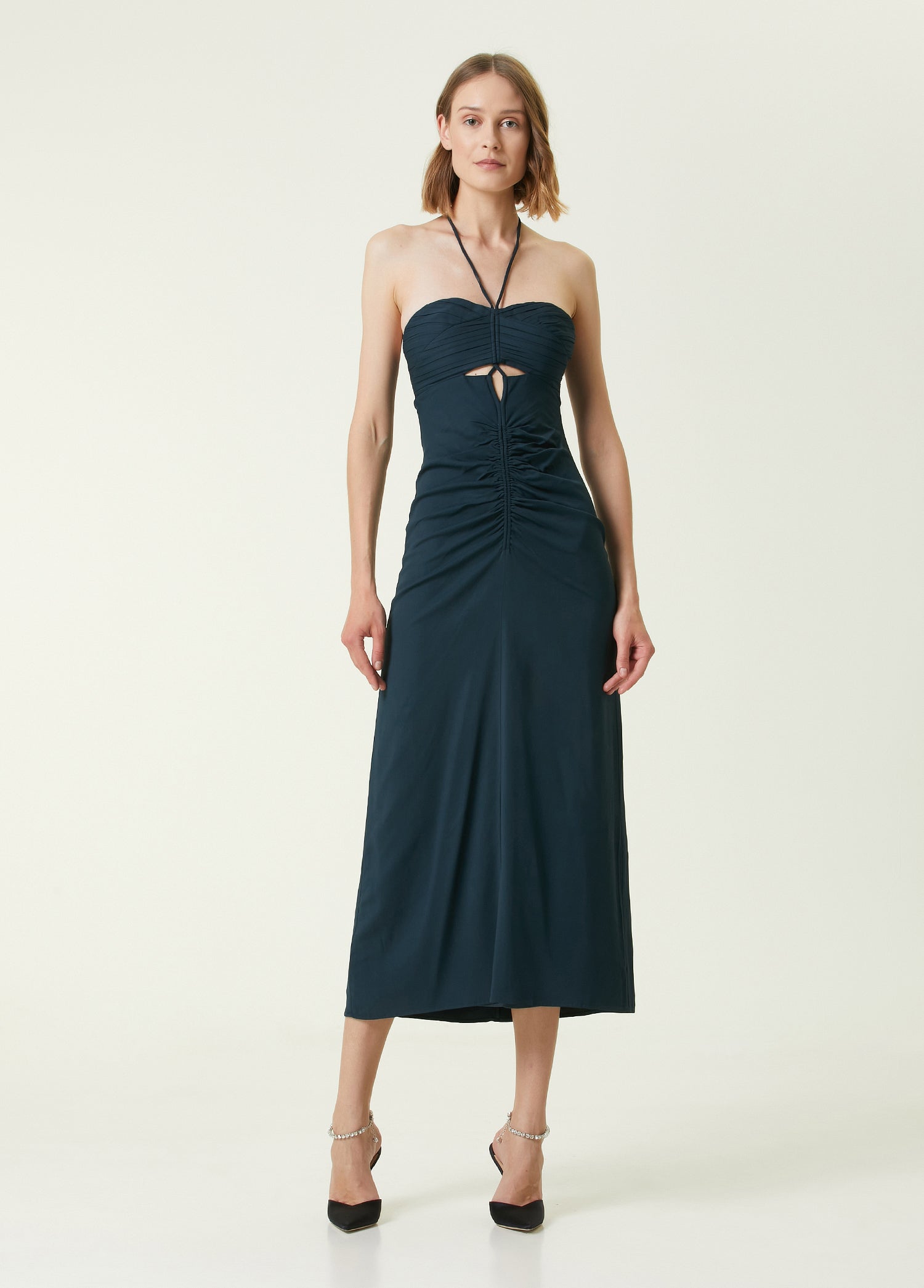 SELF PORTRAIT CREPE CUT OUT MIDI DRESS - BEYMEN