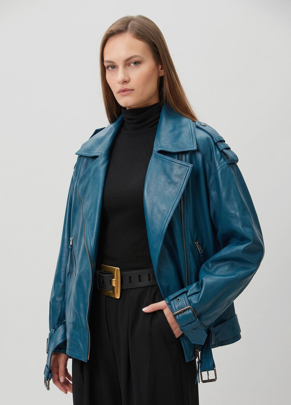 BALMAIN BATWING 2 PKTS LAMBSKIN BOMBER - BEYMEN