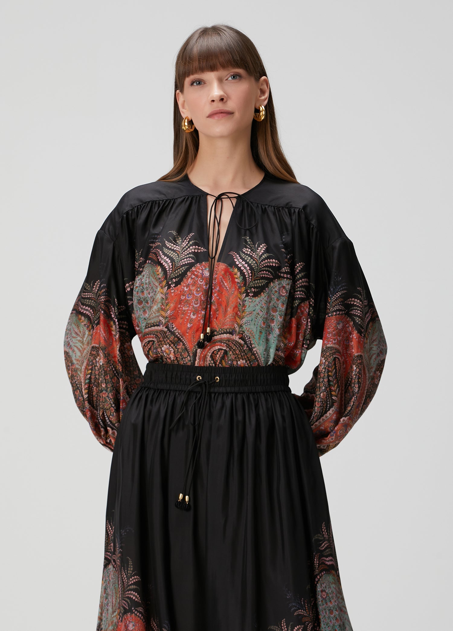 ZIMMERMAN RHIANNON RUFFLE BILLOW BLOUSE - BEYMEN