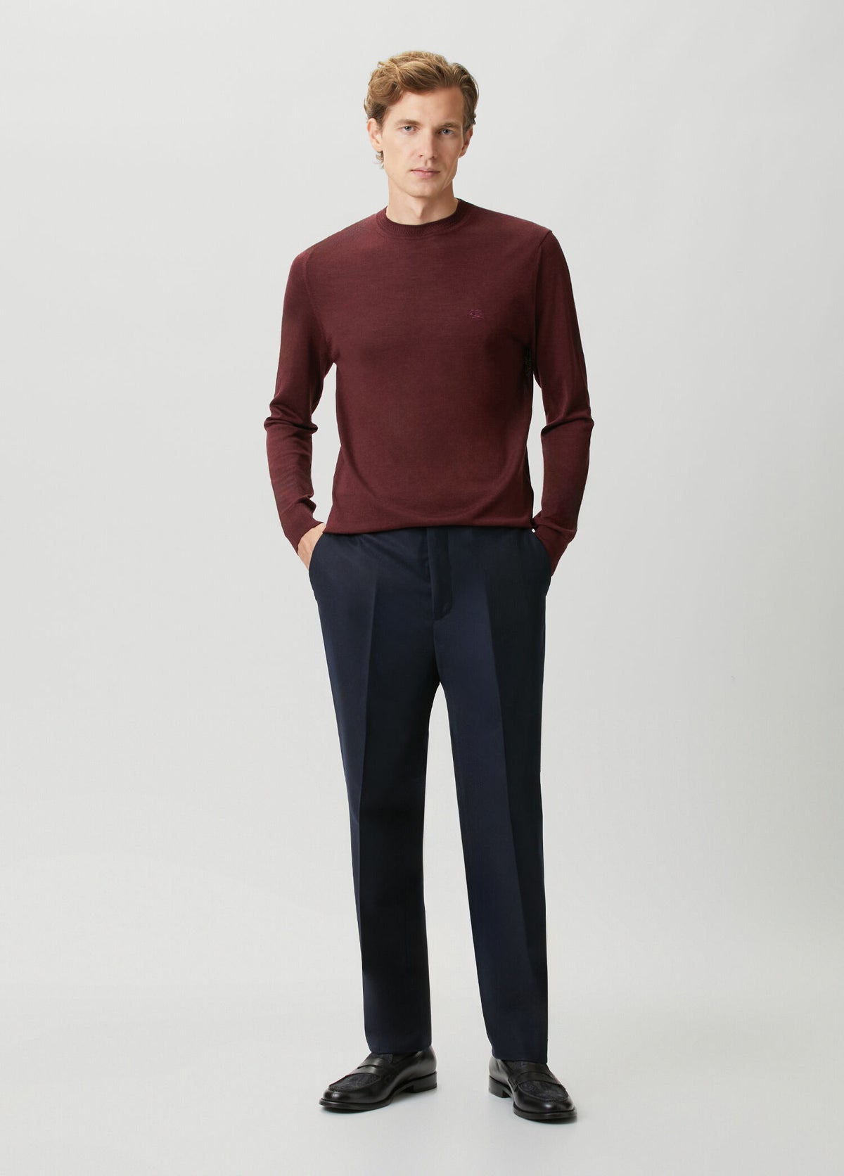 ETRO KNITTED C-NECK - ROSSO SCURO - BEYMEN