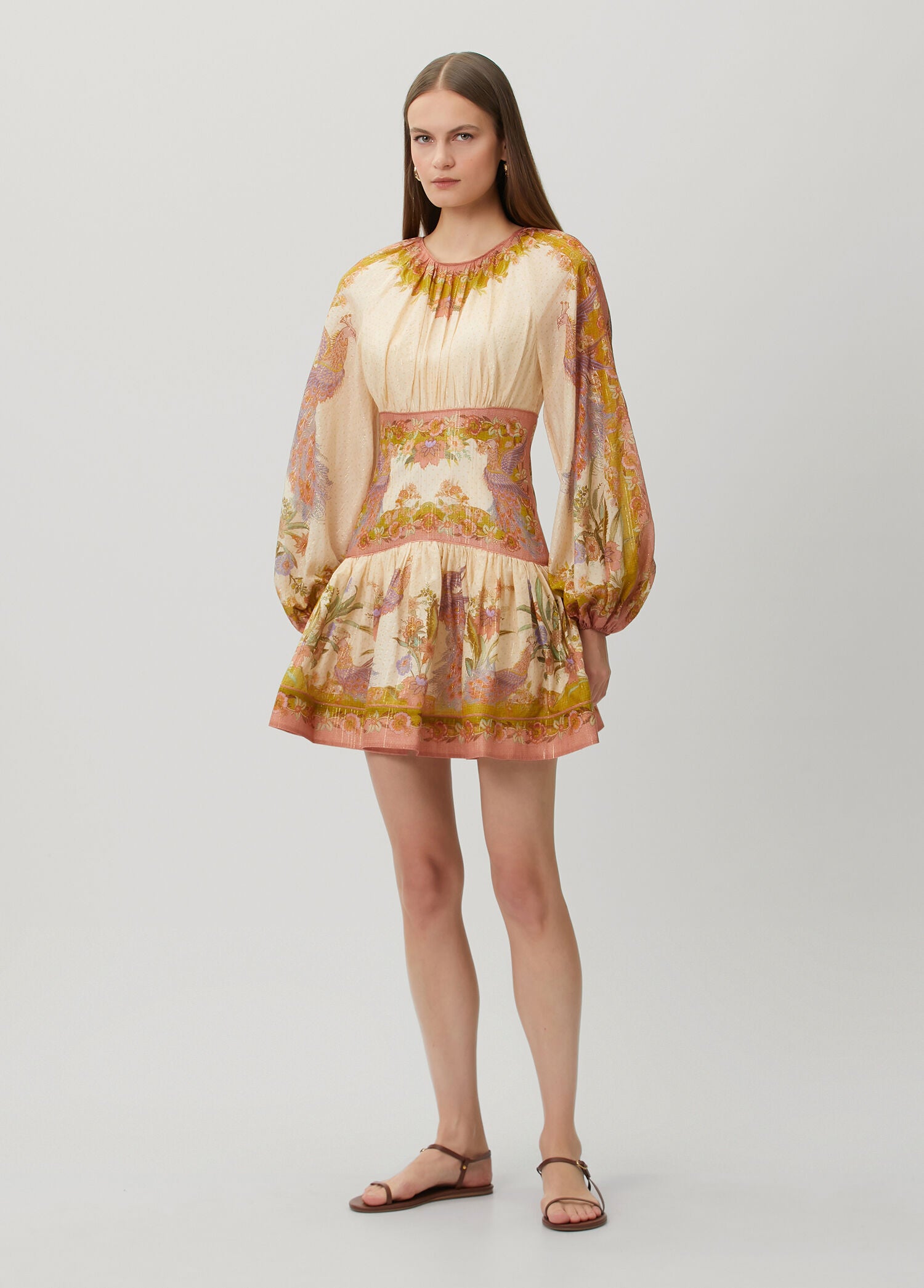 ZIMMERMAN INDRA MINI DRESS - BEYMEN