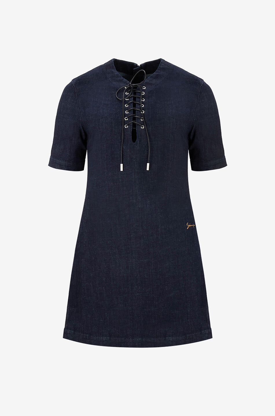 GIVENCHY LACE UP DENIM DRESS - BEYMEN