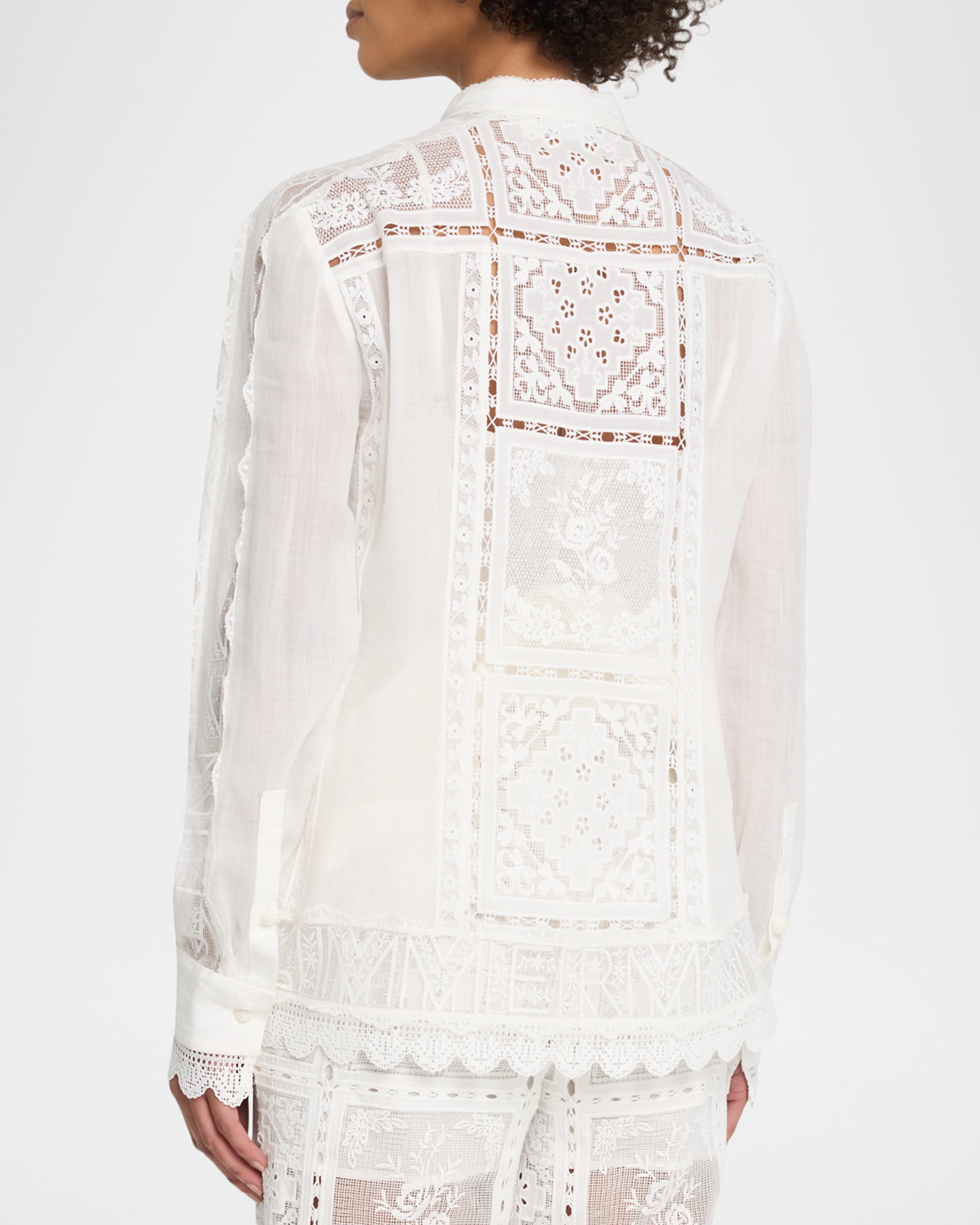 ZIMMERMAN ASTER EMBROIDERED BLOUSE - BEYMEN