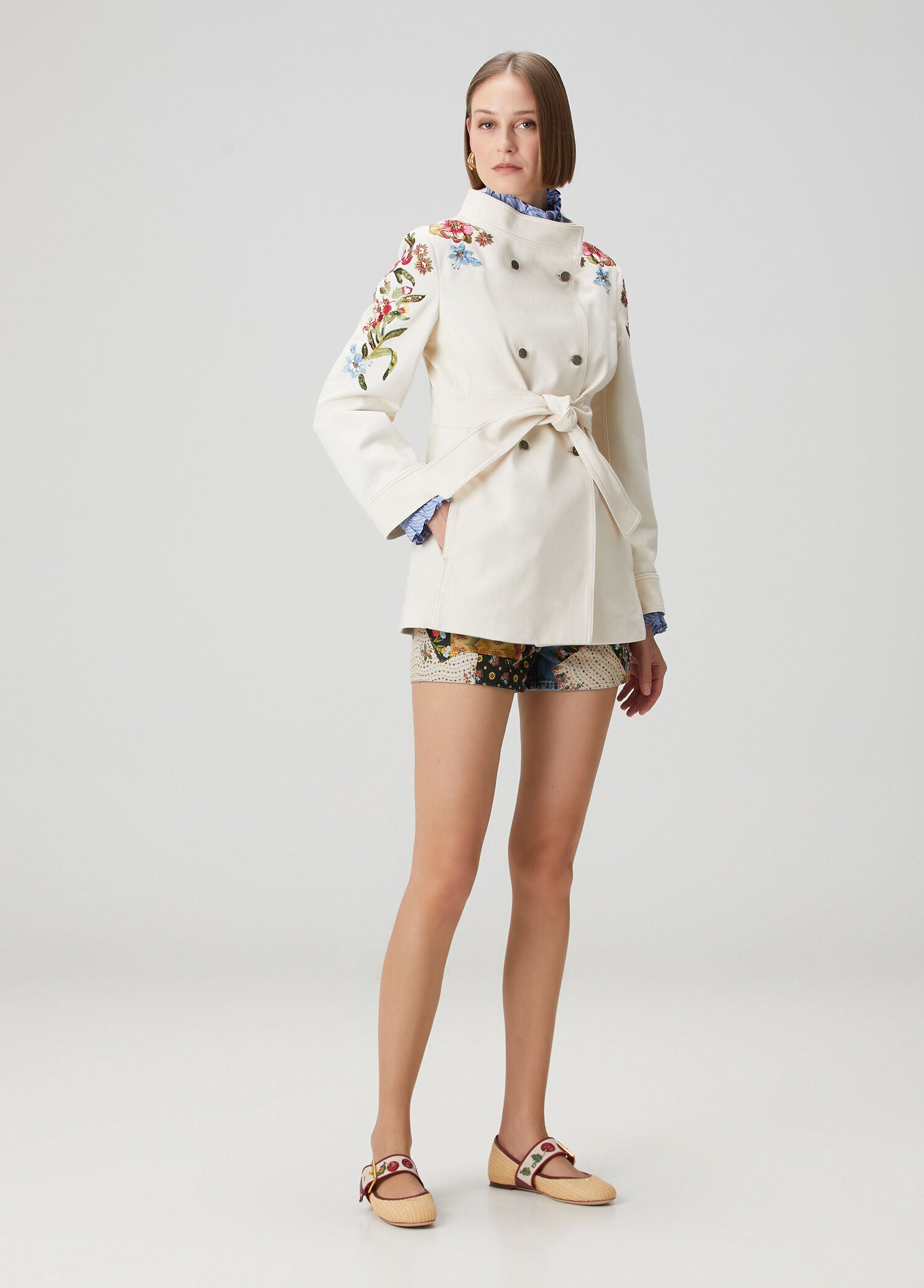 VALENTINO GARAVANI GIACCA DENIM RICAMATA - BEYMEN