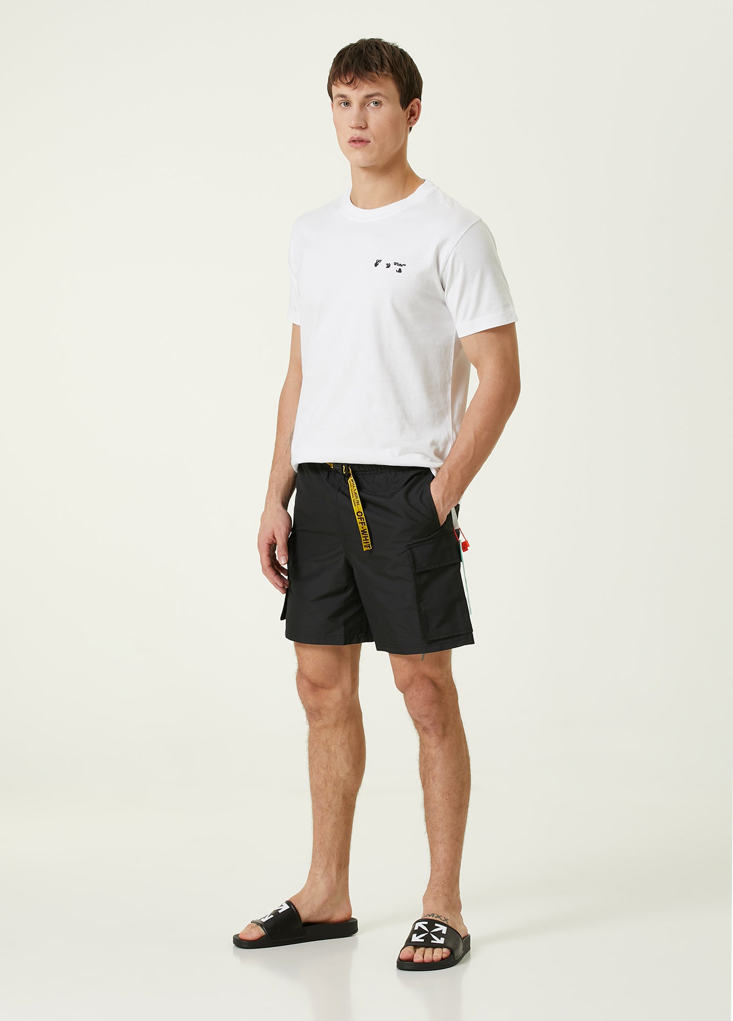 OFF-WHITE CLASSIC IND CARGO SWIMSHORTS - BEYMEN