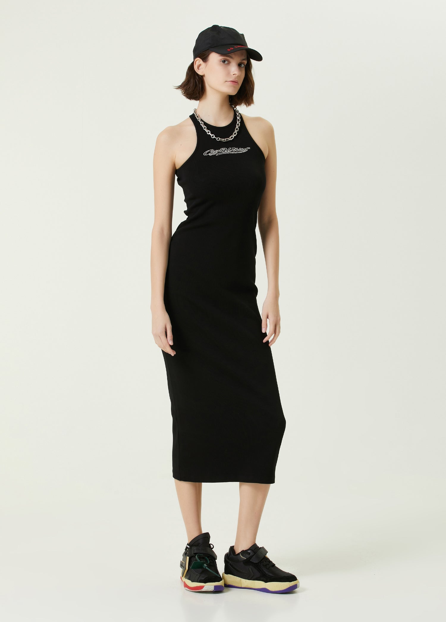 OFF-WHITE BLING BASEBALL LONG RIB DRESS - BEYMEN