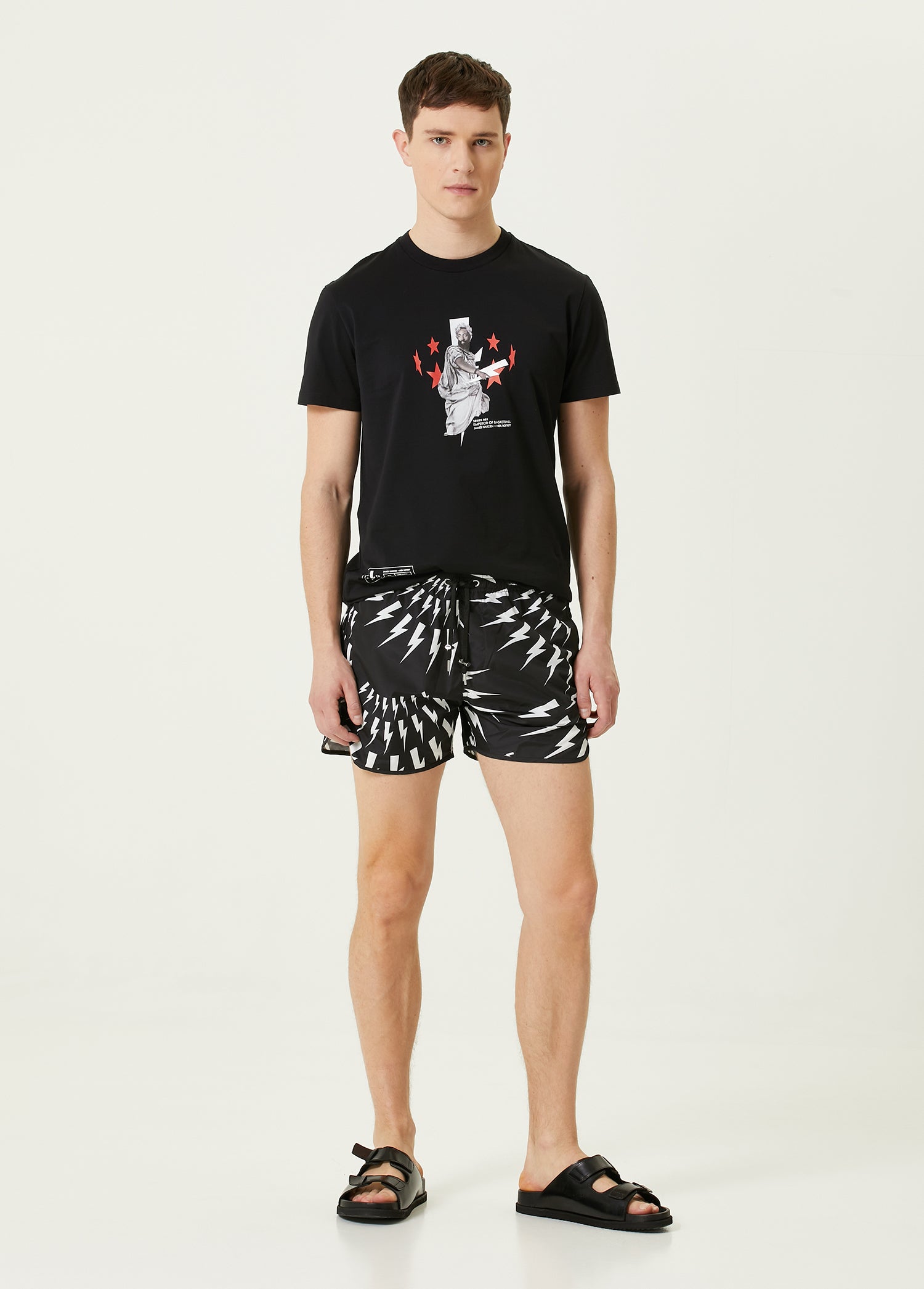 NEIL BARRETT CRAZY BOLTS / SWIM SHORTS - BEYMEN