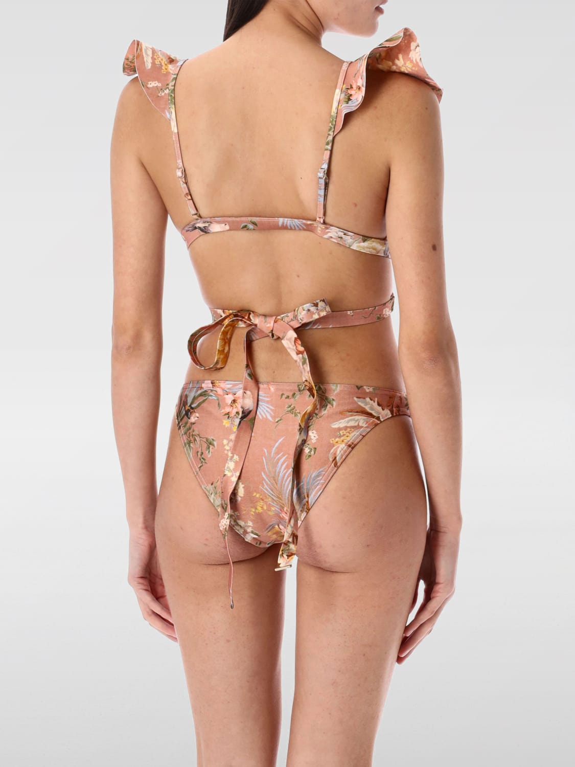 ZIMMERMAN TALLOW WRAP RUFFLE BIKINI - BEYMEN