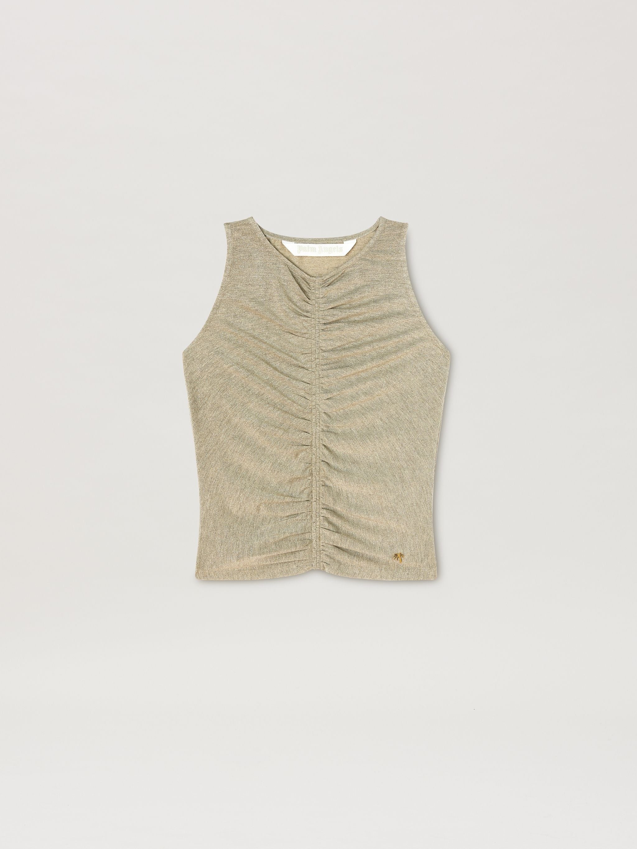 PALM ANGELS LUREX ROUCHED TOP - BEYMEN