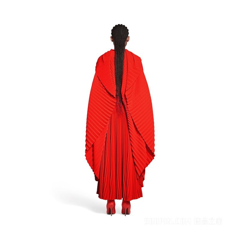 BALENCIAGA PLEATED DRAPE DRESS - BEYMEN